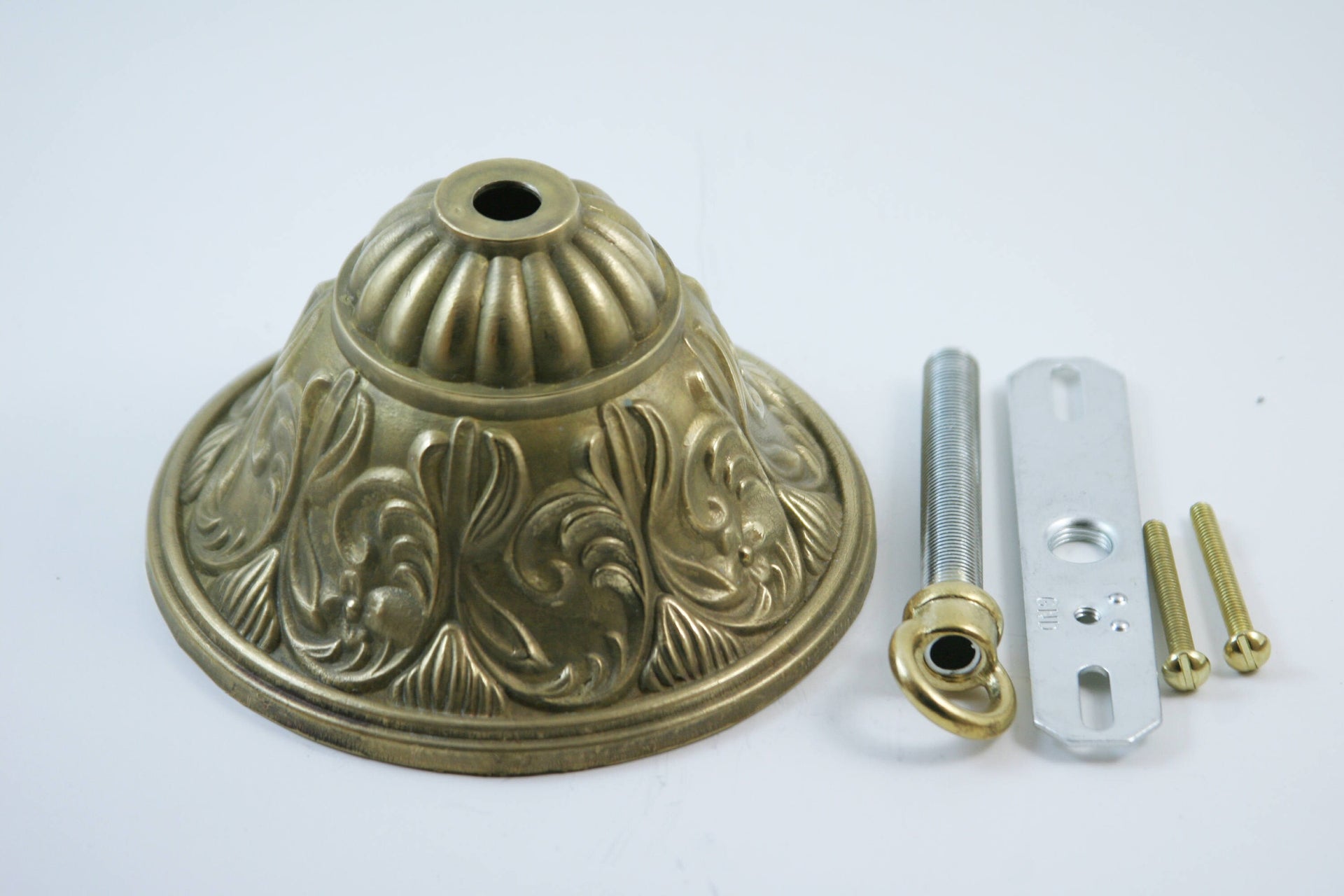 Solid Cast Brass Canopy with Wire-way Loop For Brass Chandelier