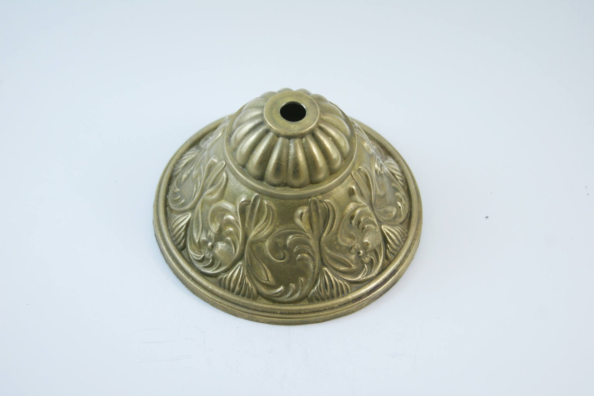 Solid Cast Brass Canopy with Wire-way Loop For Brass Chandelier