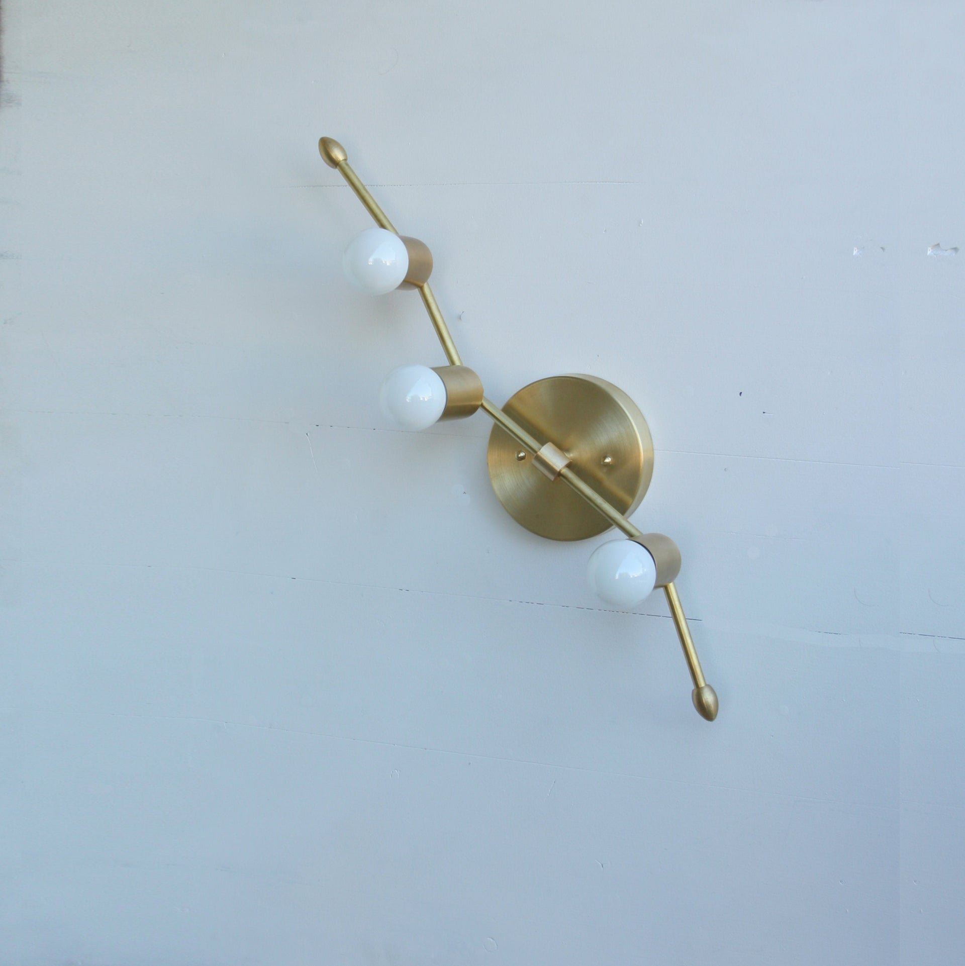 Solid Brass Wall Sconce  light,Brass Wall Light ,Mid Century Sconce