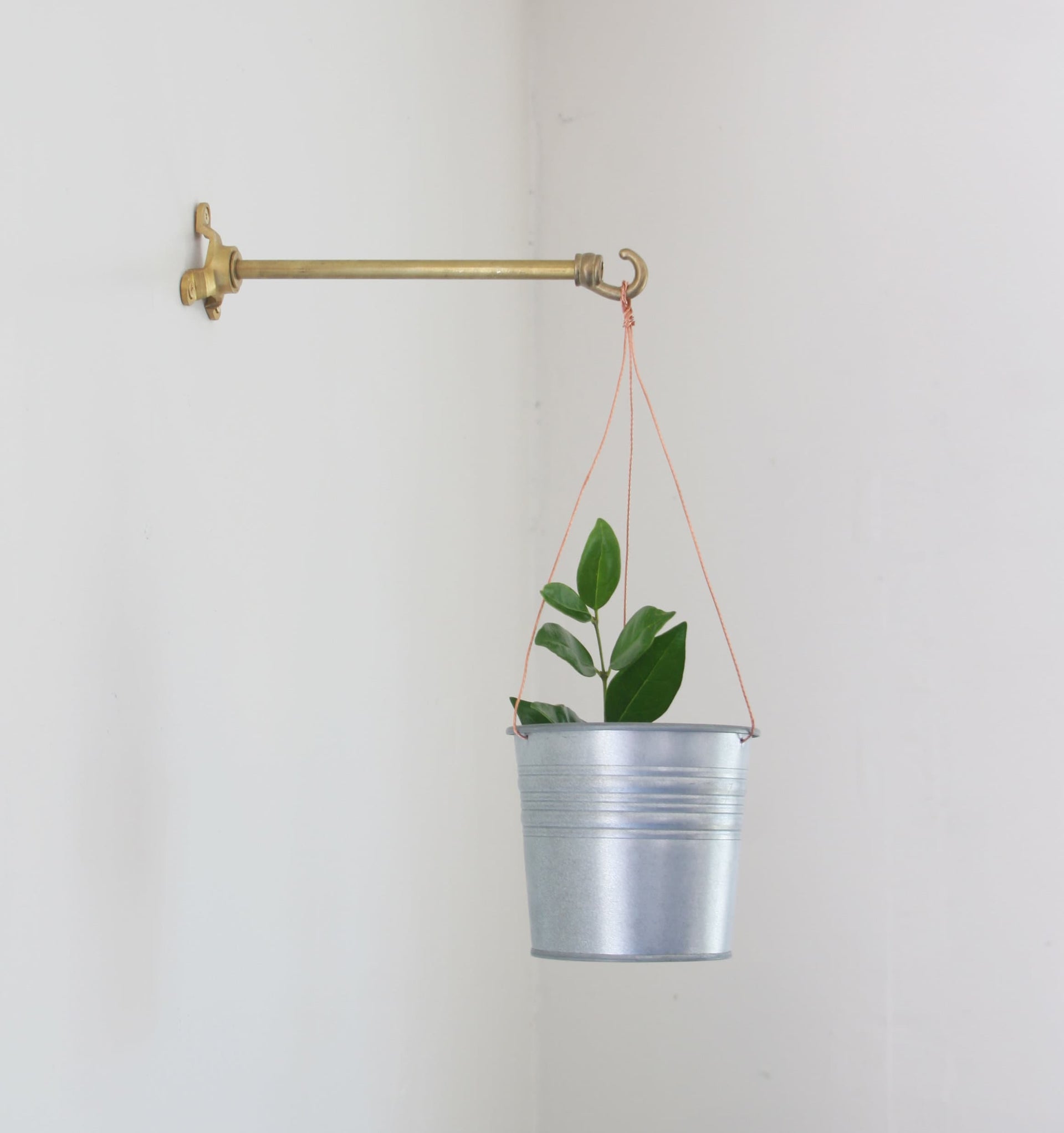 Solid brass planter hanger-Brass wall hanger-Brass wall hook-Brass planter hook-Brass hanging plant bracket hook