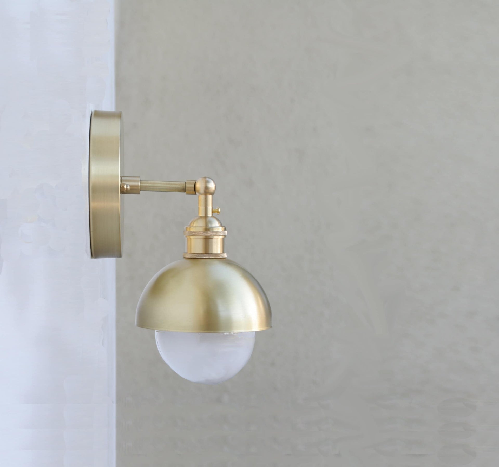 Solid Brass  Adjustable Wall Sconce  light with brass shade, Solid Brass Wall Sconce  light,Mid Century Sconce