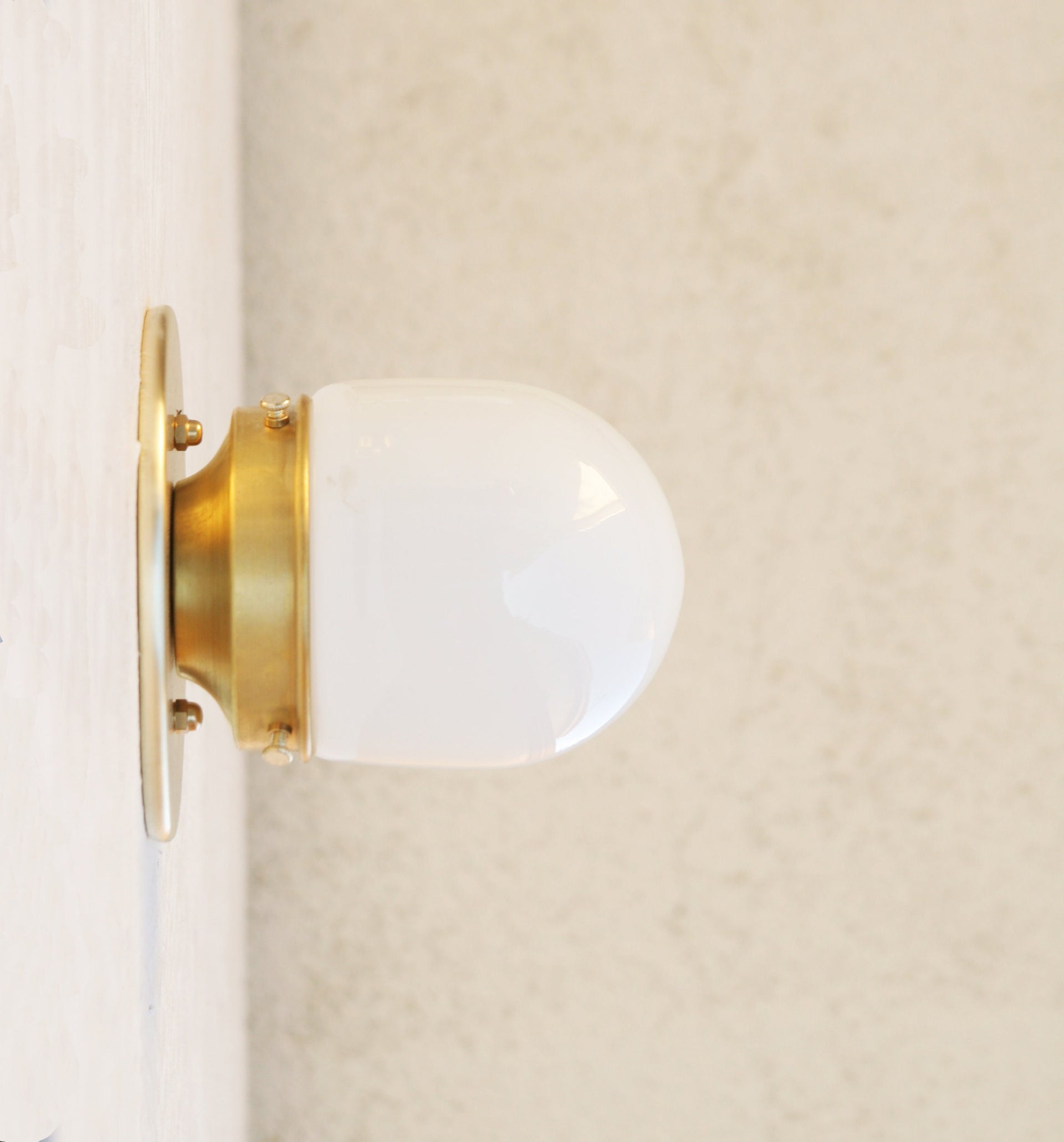 Wall Sconce/Flush mount Ceiling  Light, Mid Century Wall Sconce/Ceiling   Light with white glass mini- shade, LM1