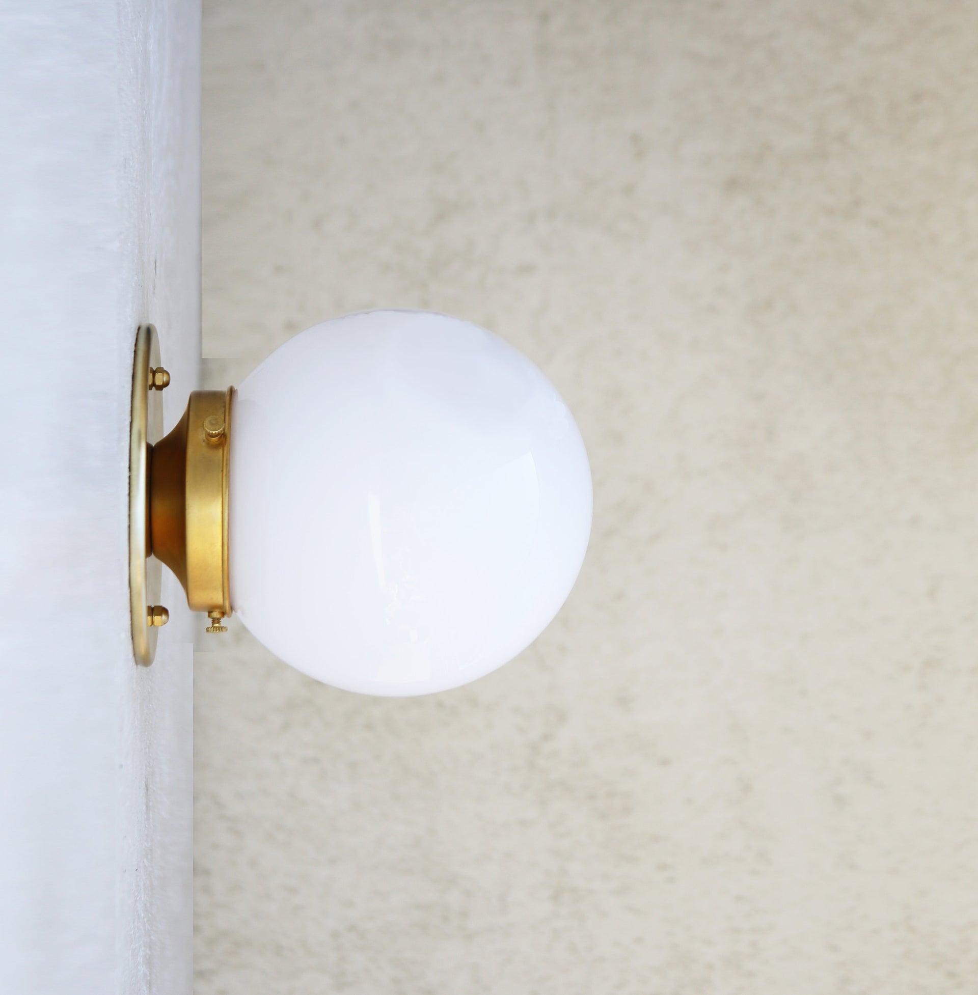 Wall Sconce/Flush mount Ceiling  Light, Mid Century Wall Sconce/Ceiling   Light with white glass mini- shade