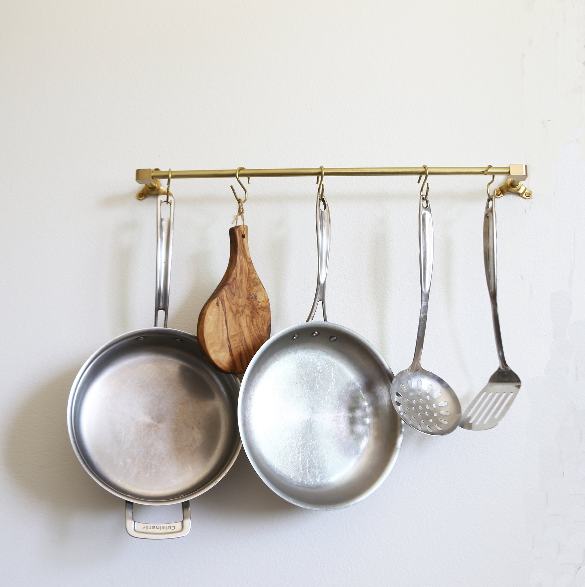 Pot Rack, Wall Mount Pot Rack, Brass Pot And Rail, Heavy Duty Pot Rack
