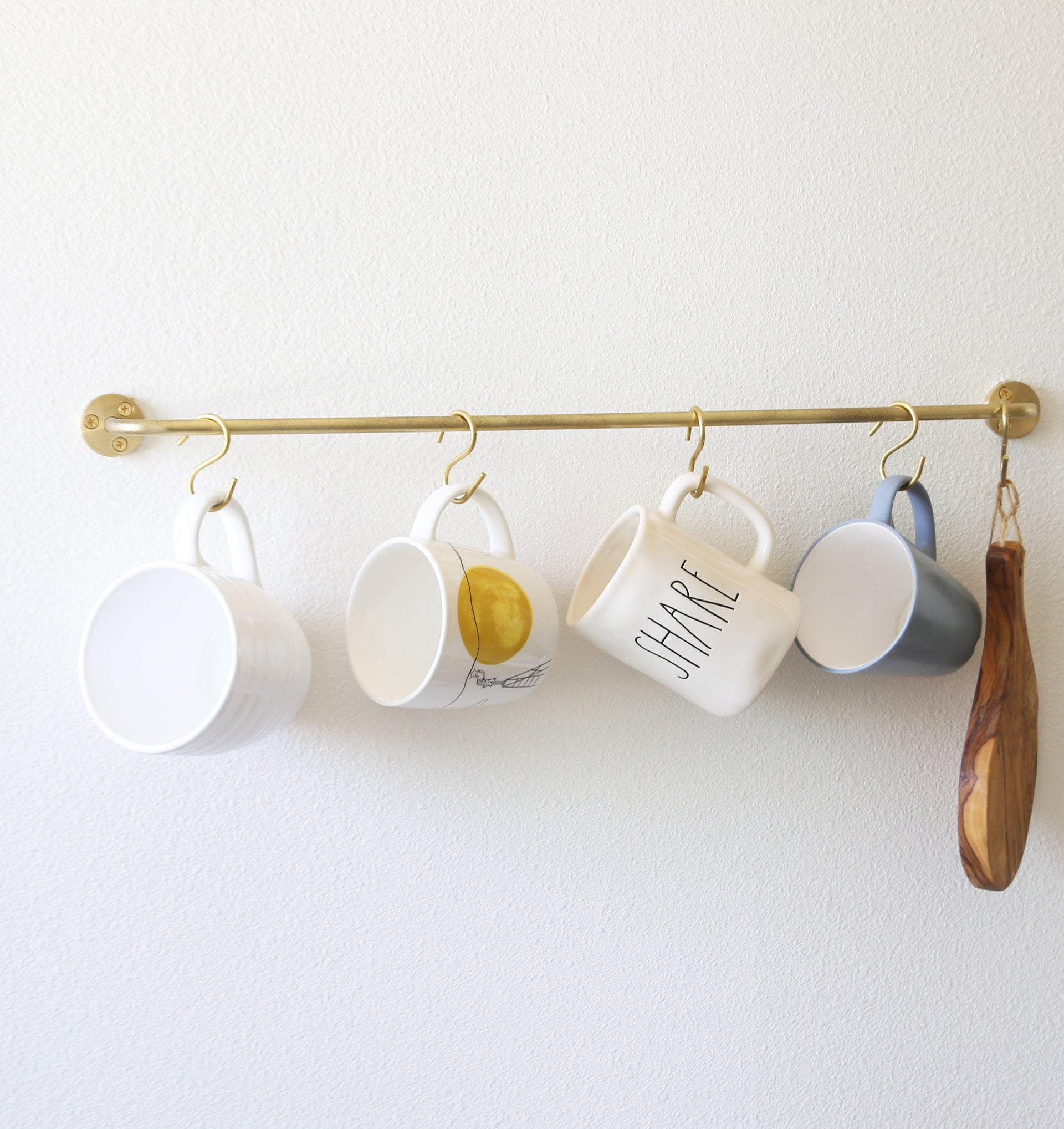 Wall mount coffee mug rack, Wall Cup Rack No.1567