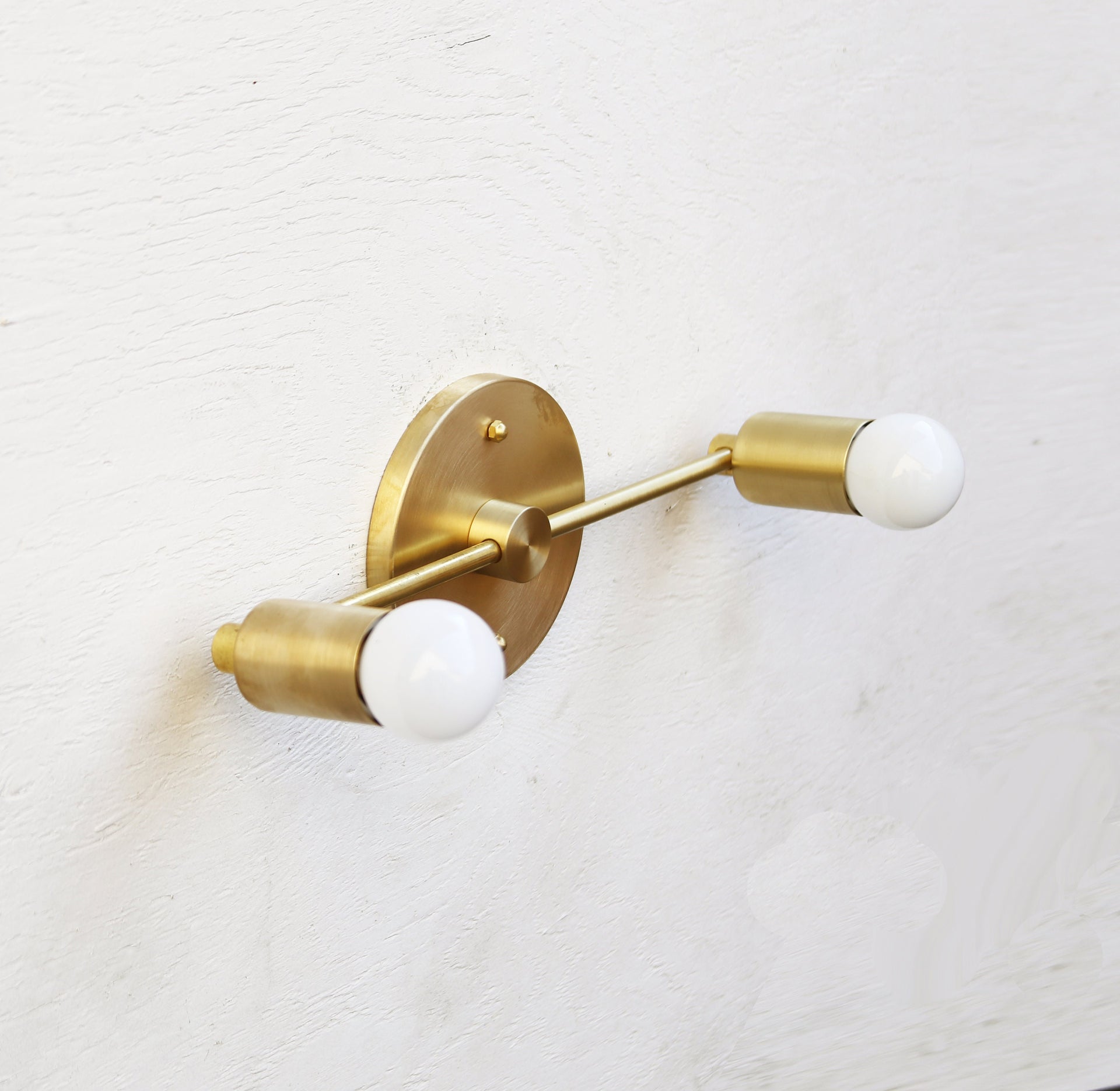 Bathroom Vanity, Vanity Fixture, Mid Century Brass Wall Sconce  light, UL Listed, No. 0183