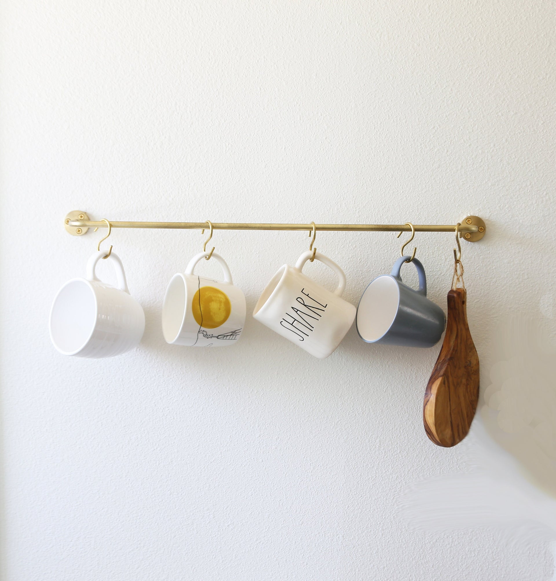 Wall mount coffee mug rack, Wall Cup Rack No.1567