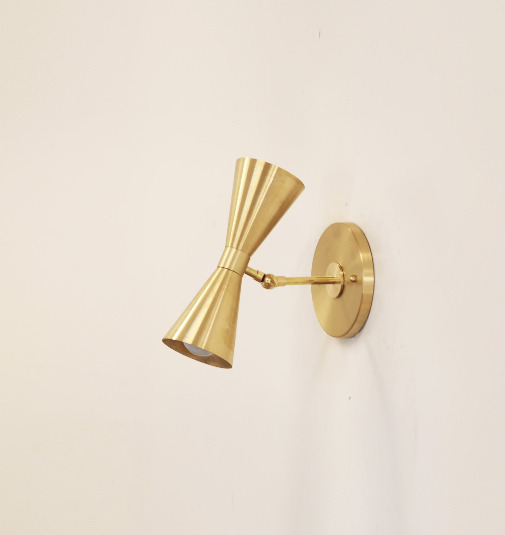 Brass Wall Sconce  light with, Modern brass light,  Mid Century brass wall sconce light,Minimal Sconce Light