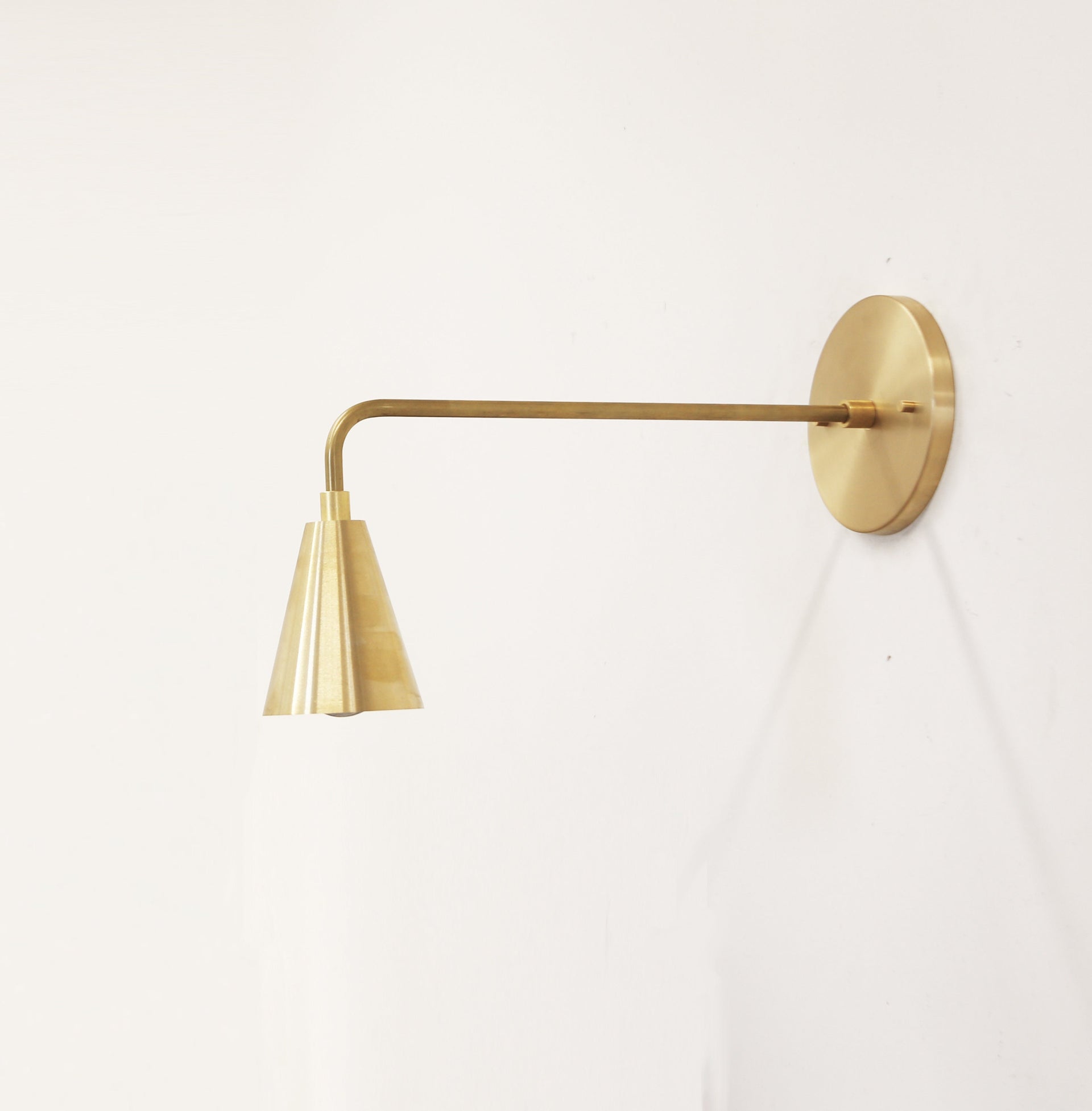 Brass Wall Sconce  light,  Modern brass light,  Mid Century brass wall sconce light, Minimal Sconce Light, Thin Canopy Brass Light