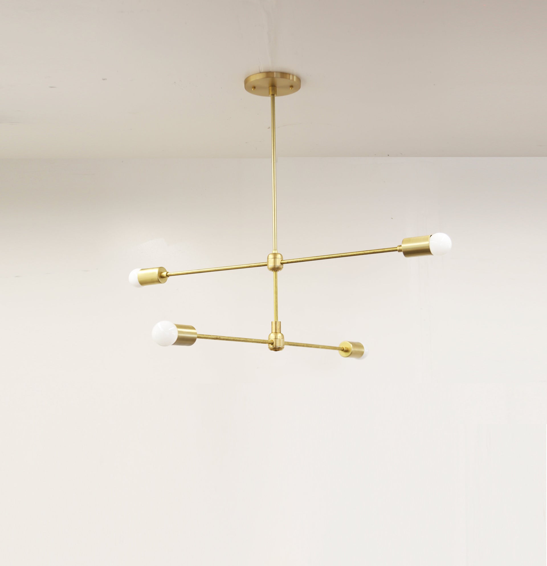 Modern Brass Chandelier- Mid-century Modern Sputnik