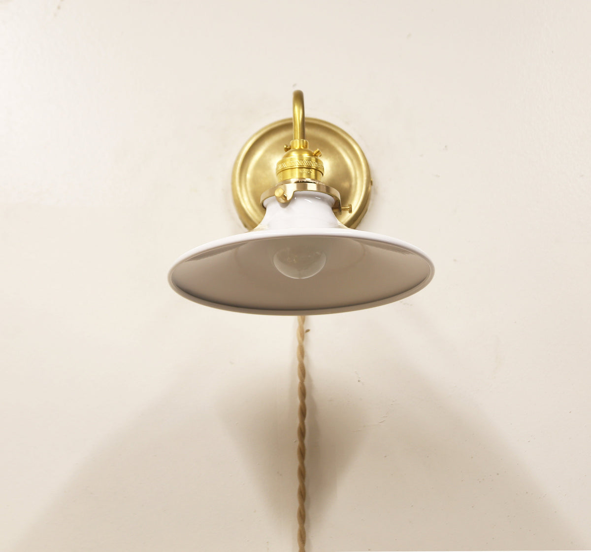 Plug-in Wall sconce Light, Brass Wall Sconce Light, UL Listed, No.0754