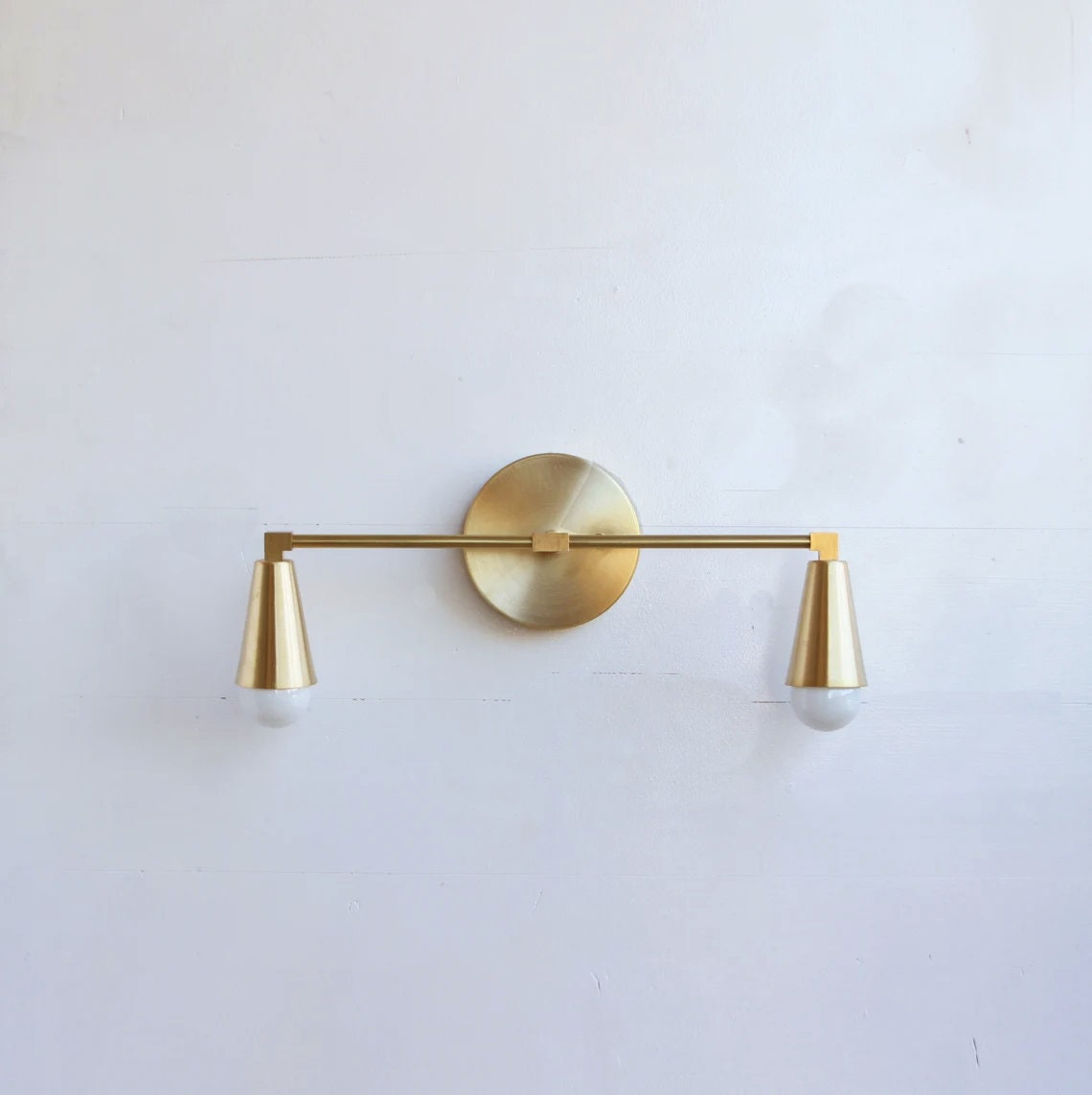 Solid Brass Wall Sconce  light, Modern  Brass Wall Sconce  light, Mid Century Sconce Light