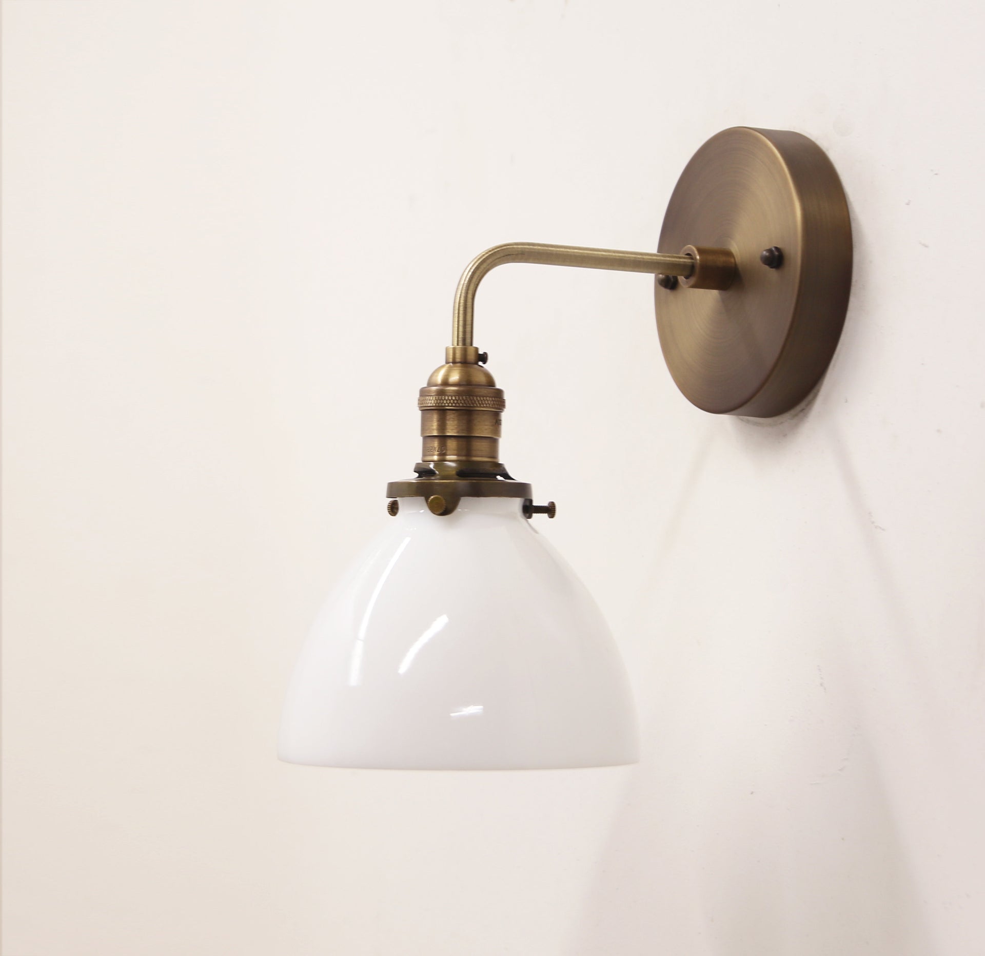 Industrial Style Wall Sconce, Wall sconce light with hand blown shade, Wall sconce, Wall sconce light
