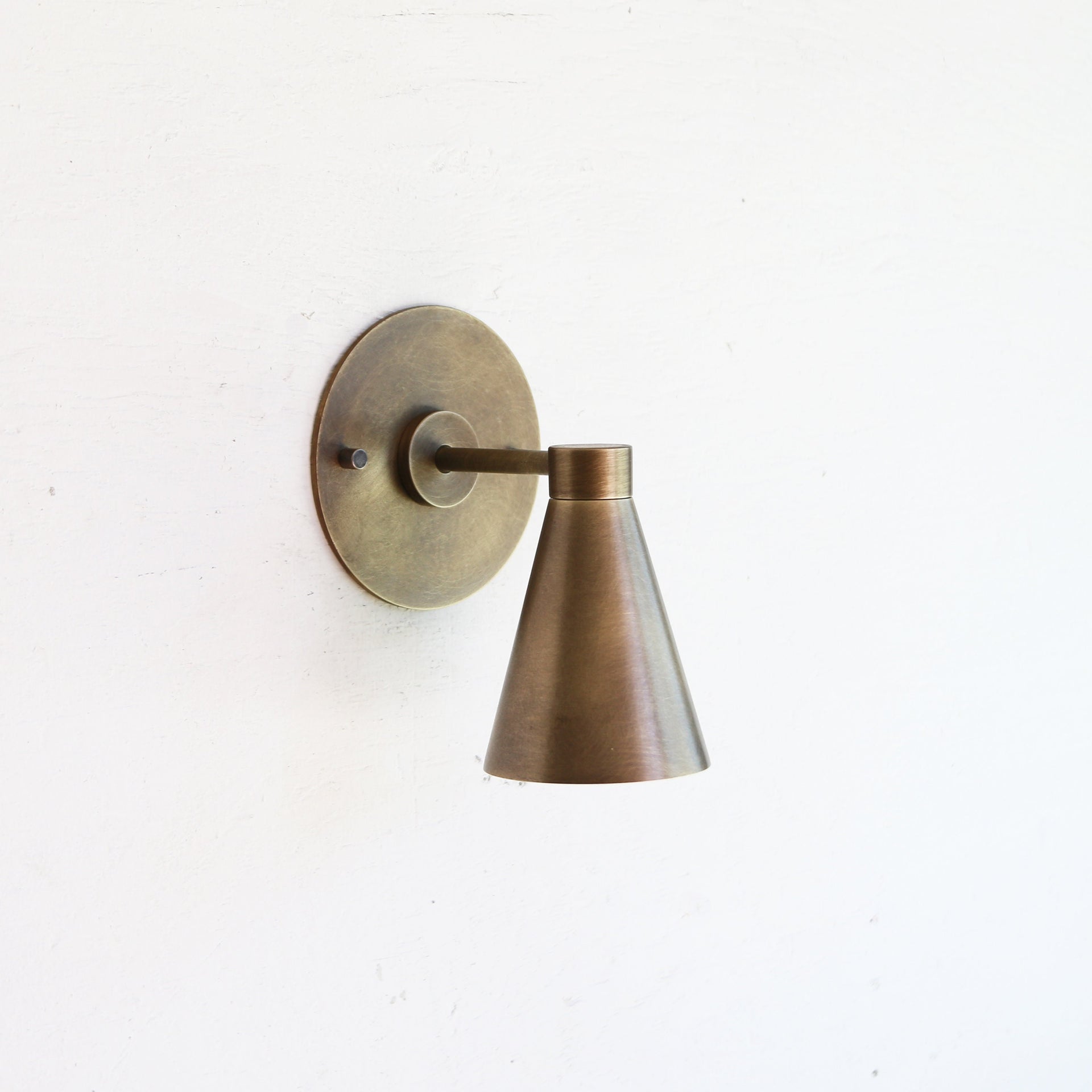 Brass Wall Sconce  light, Modern brass light,  Un-lacquered  brass wall sconce light, Minimal Sconce Light