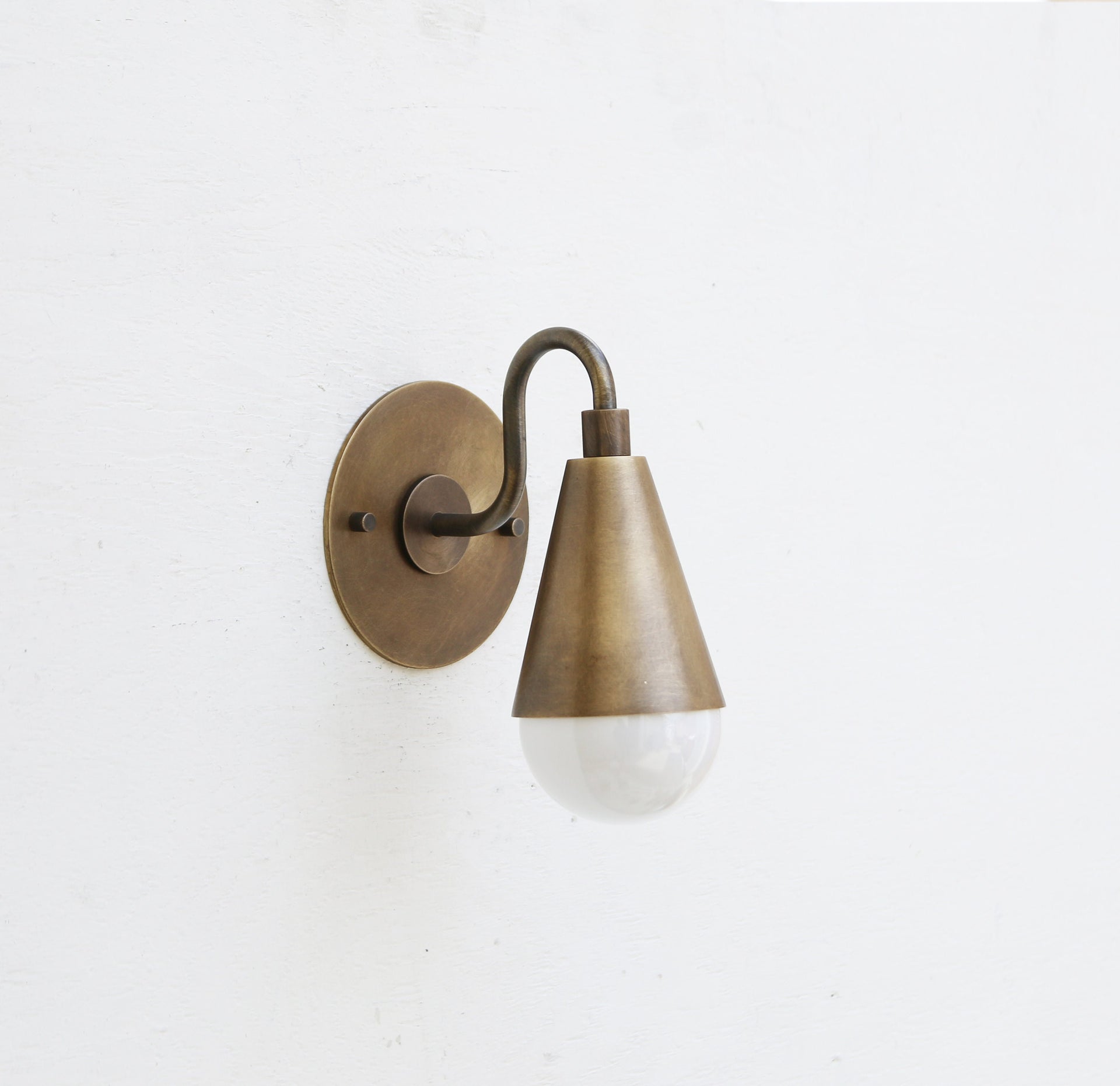 Brass Wall Sconce  light with, Modern brass light,  Mid Century brass wall sconce light,Minimal Sconce Light, Thin Canopy Brass Light