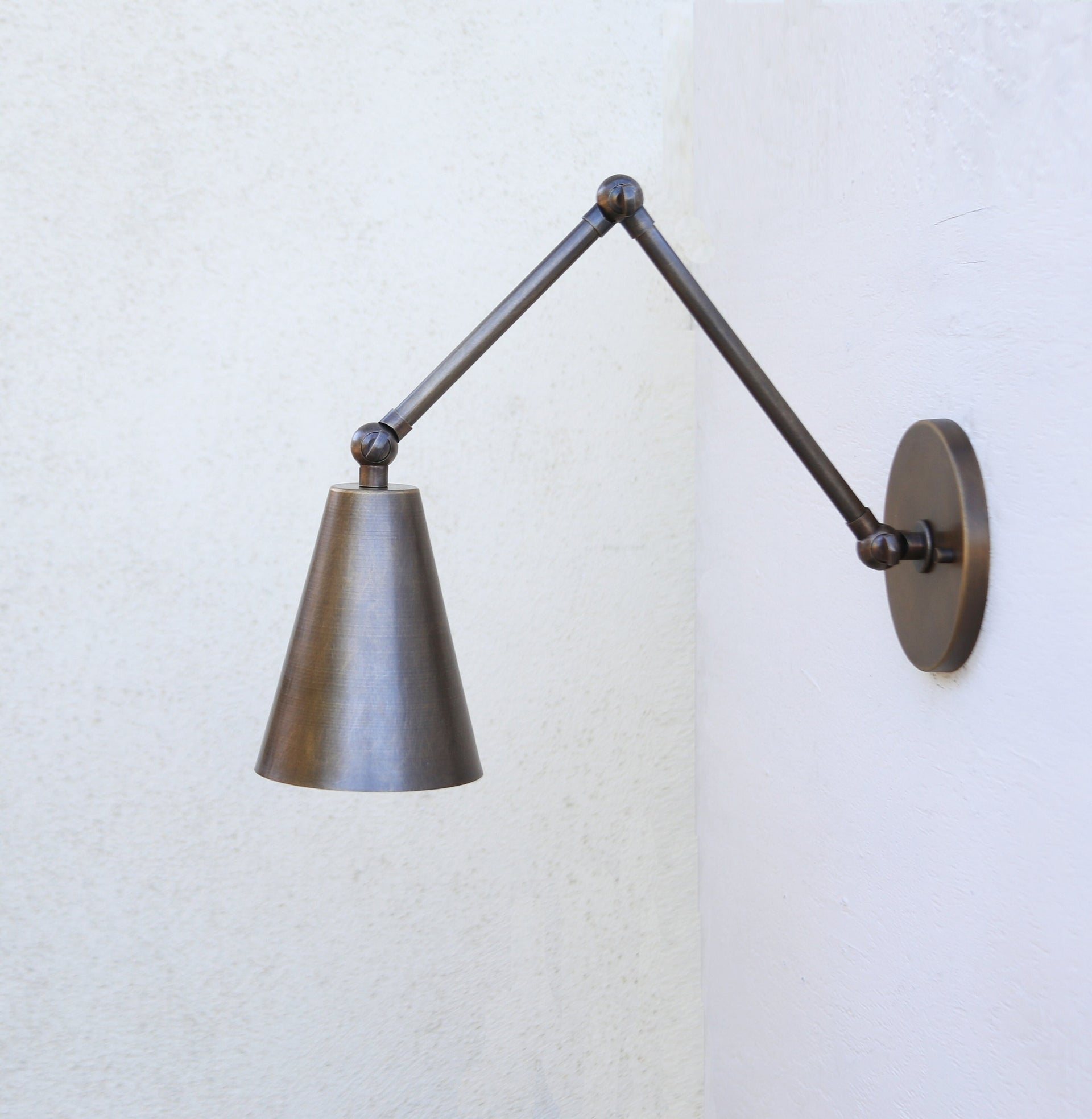 Brass  Adjustable Wall Sconce  light, Solid Brass Swivel Wall Sconce  light