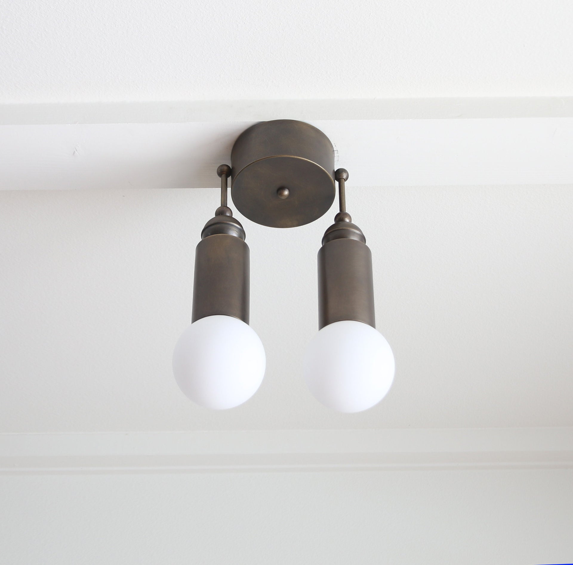 Aged brass Ceiling light, Brass ceiling light