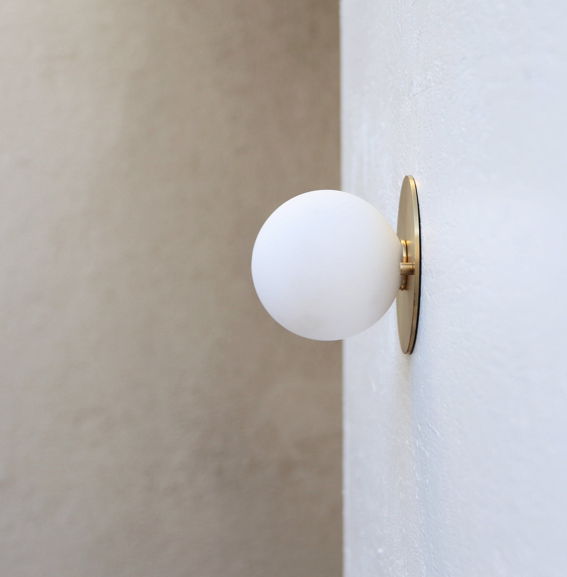Wall Sconce/Flush mount Ceiling  Light, Mid Century Wall Sconce/Ceiling   Light with white glass  shade/ No. PPQsmall