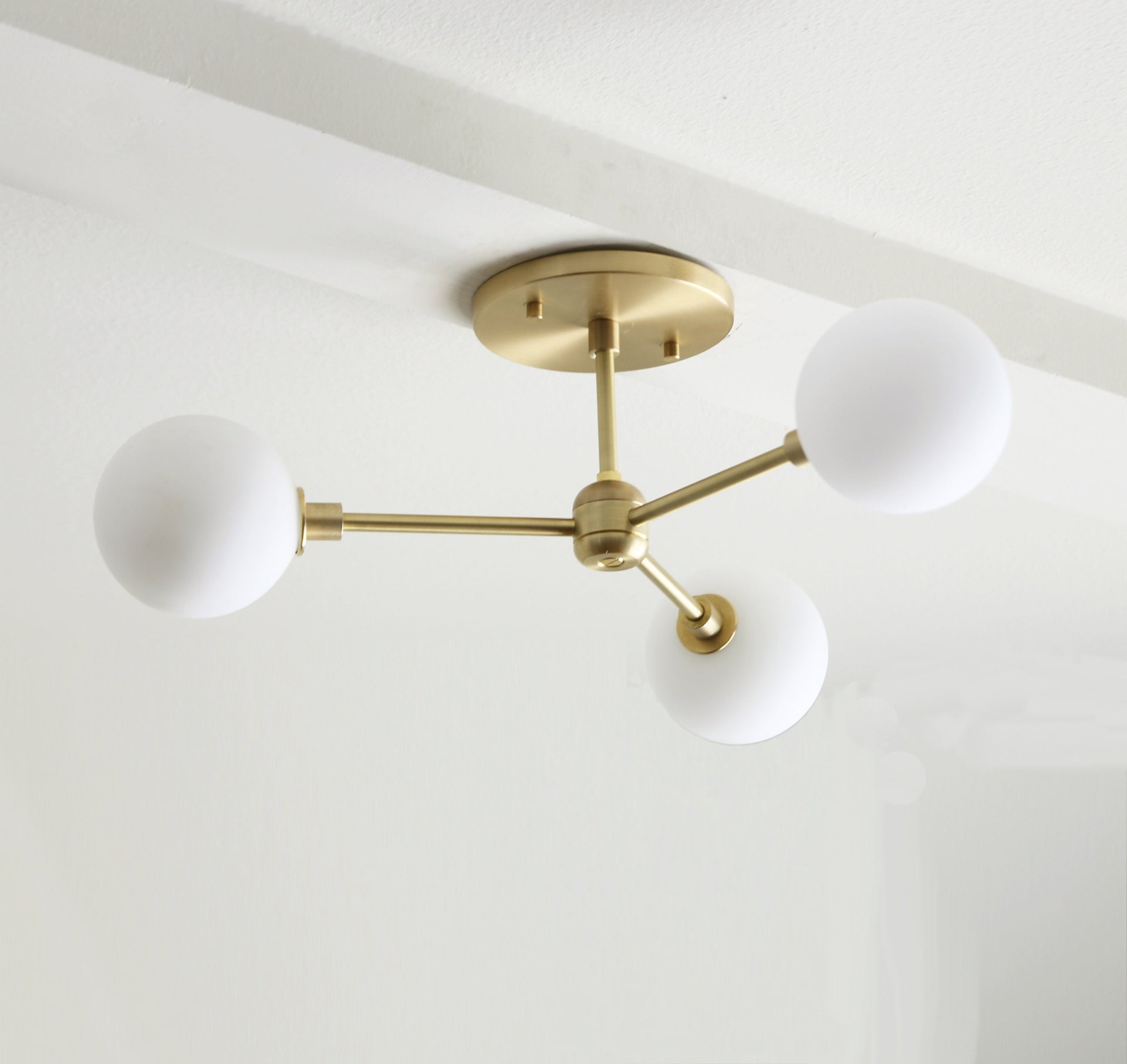 Brass Chandelier, Modern Brass Sputnik Chandelier, Mid-century Modern Sputnik, PPQ4, UL Listed No.0242