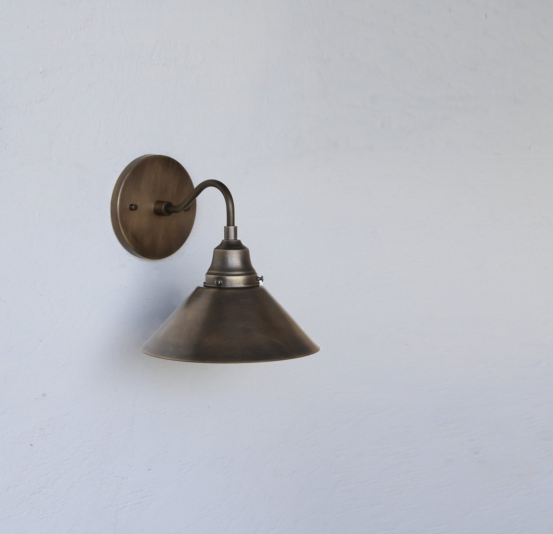 Solid Brass Wall Sconce, Brass wall sconce light with brass shade, Wall sconce, Wall sconce light