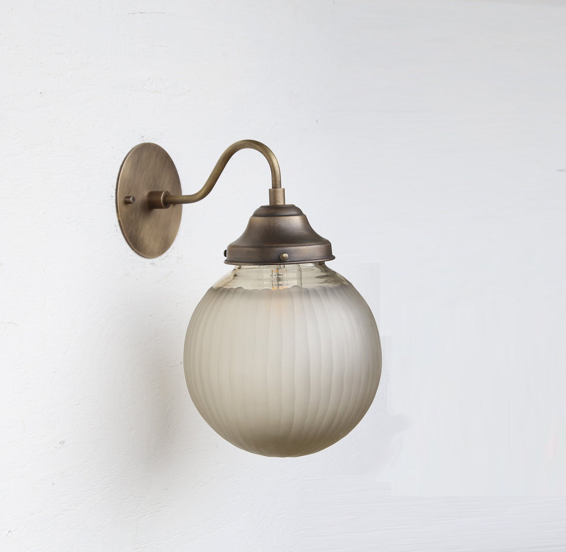 Wall Sconce Light, Mid Century Brass Wall Sconce light, UL Listed No.0478