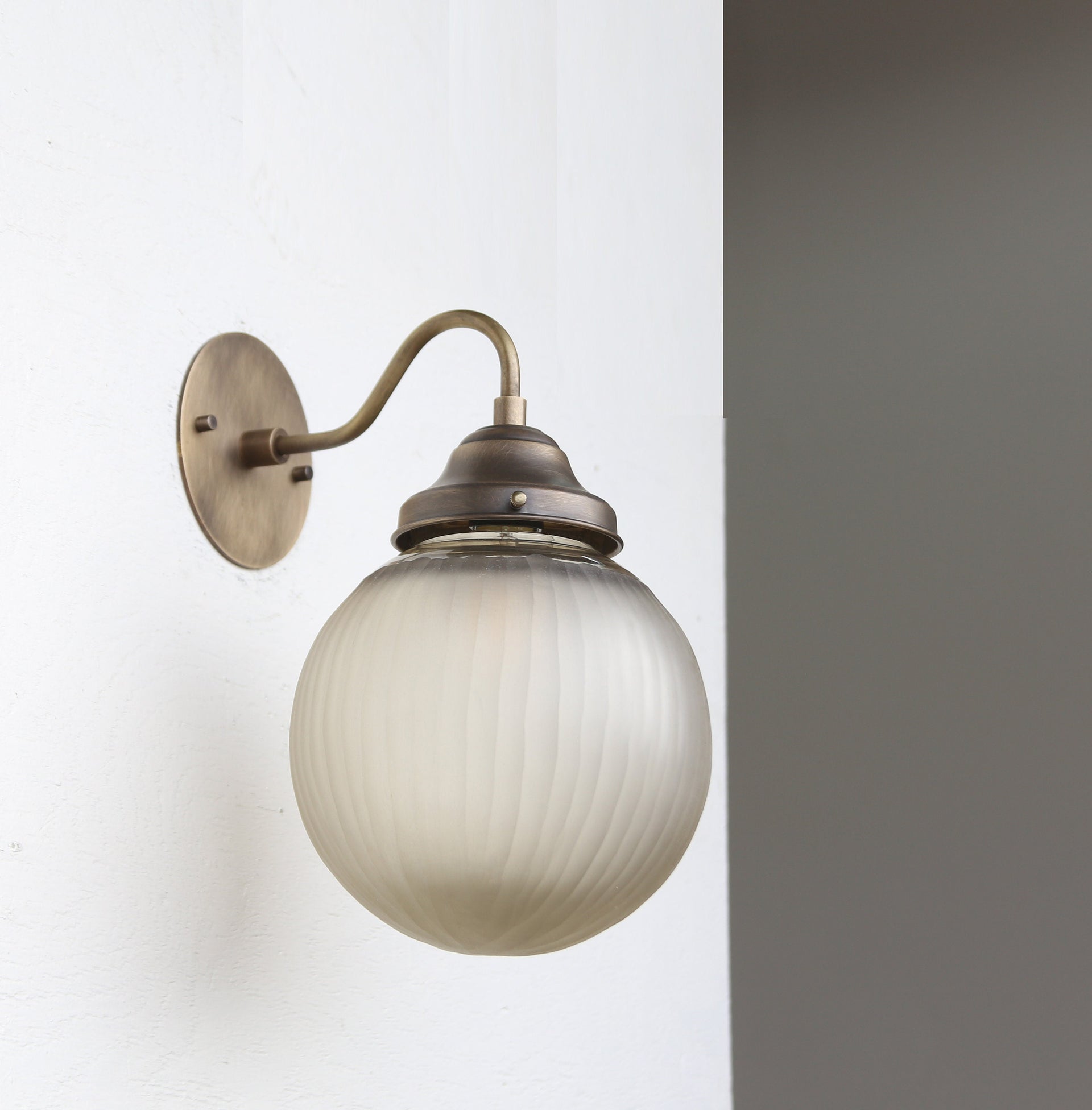 Wall Sconce Light, Mid Century Brass Wall Sconce light, UL Listed No.0478