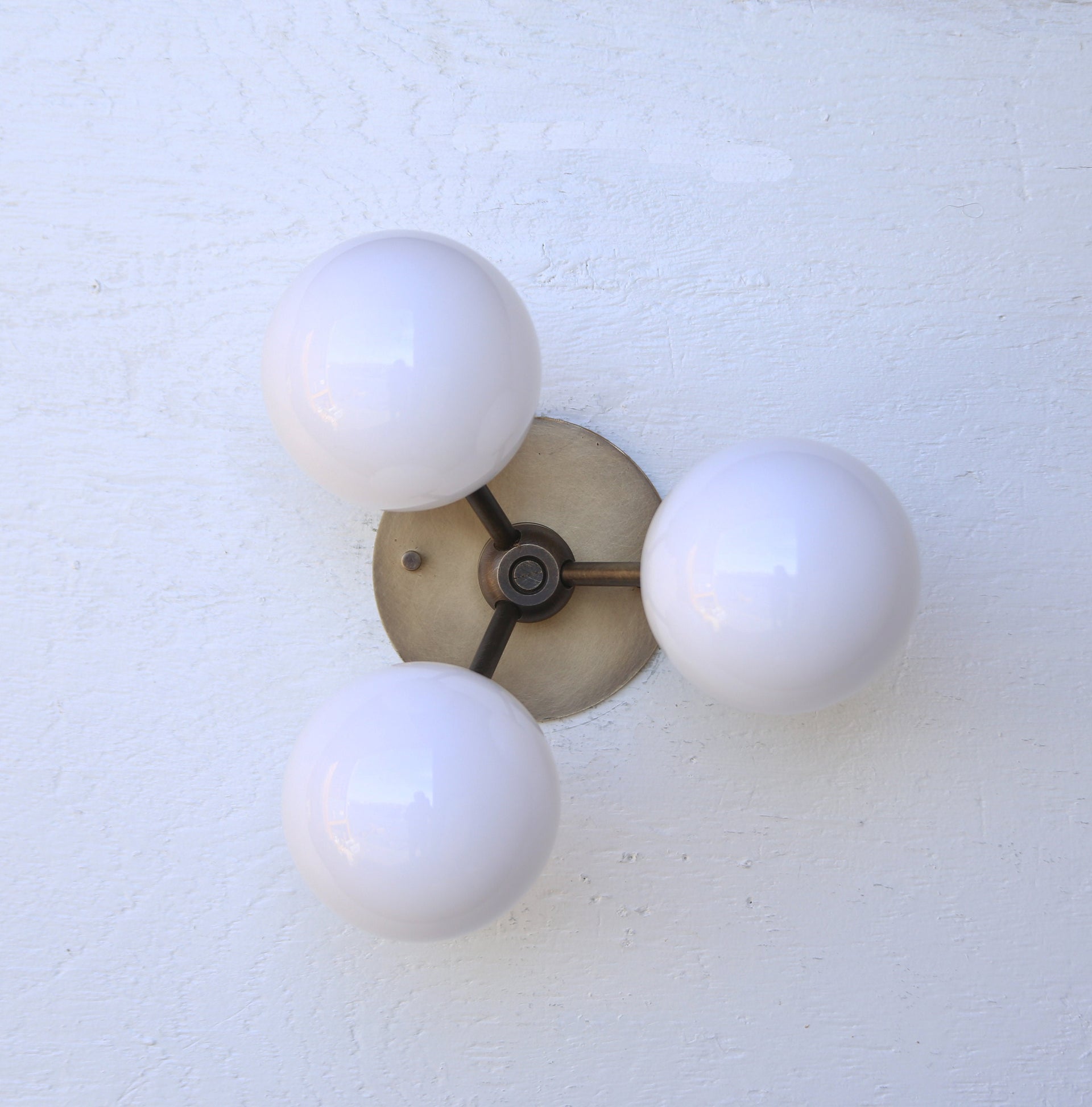 Modern Brass Sputnik Chandelier- Mid-century Modern Sputnik -3 arms-Brass Ceiling Light