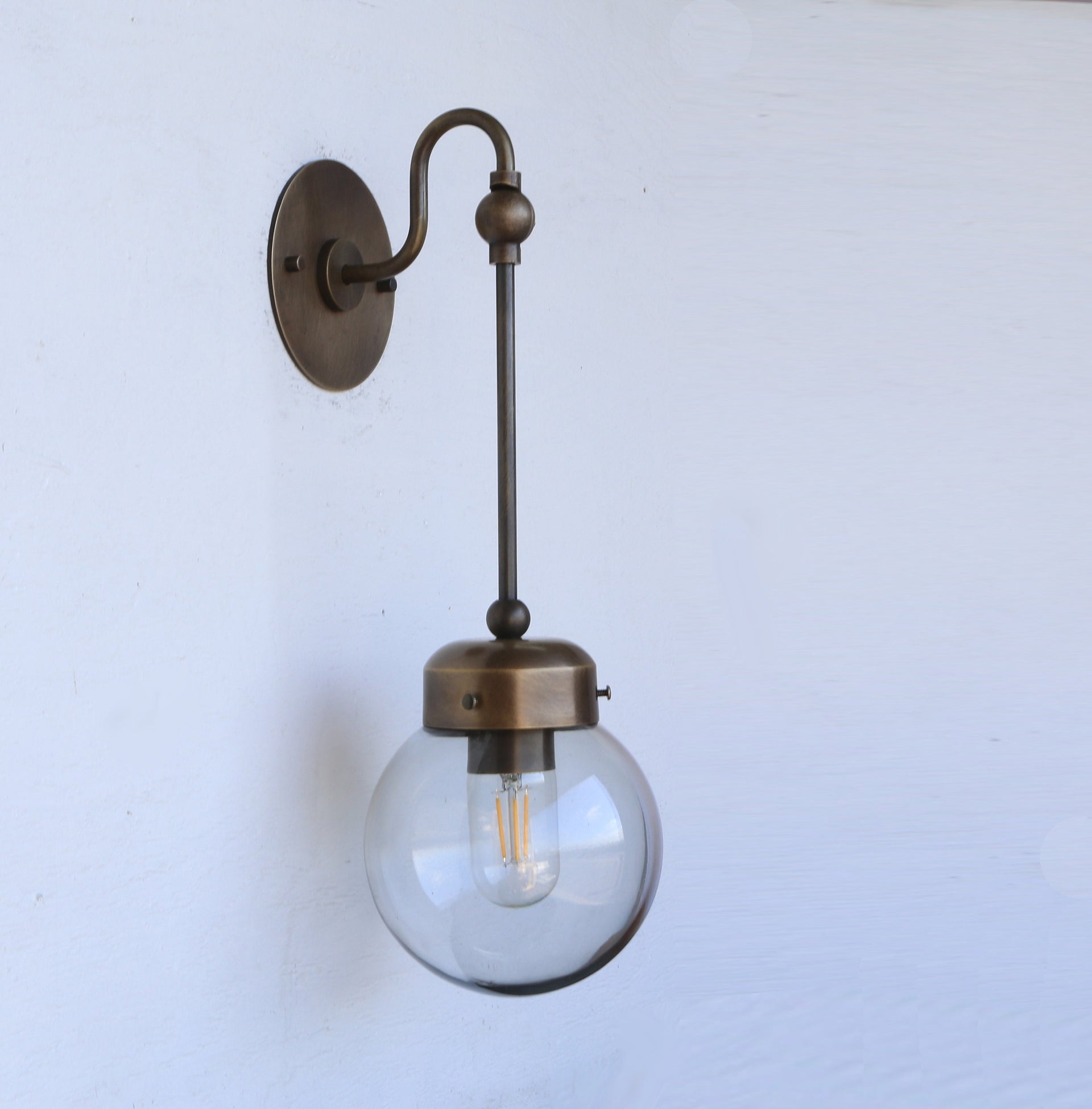 Wall Sconce Light, Mid Century Brass Wall Sconce light