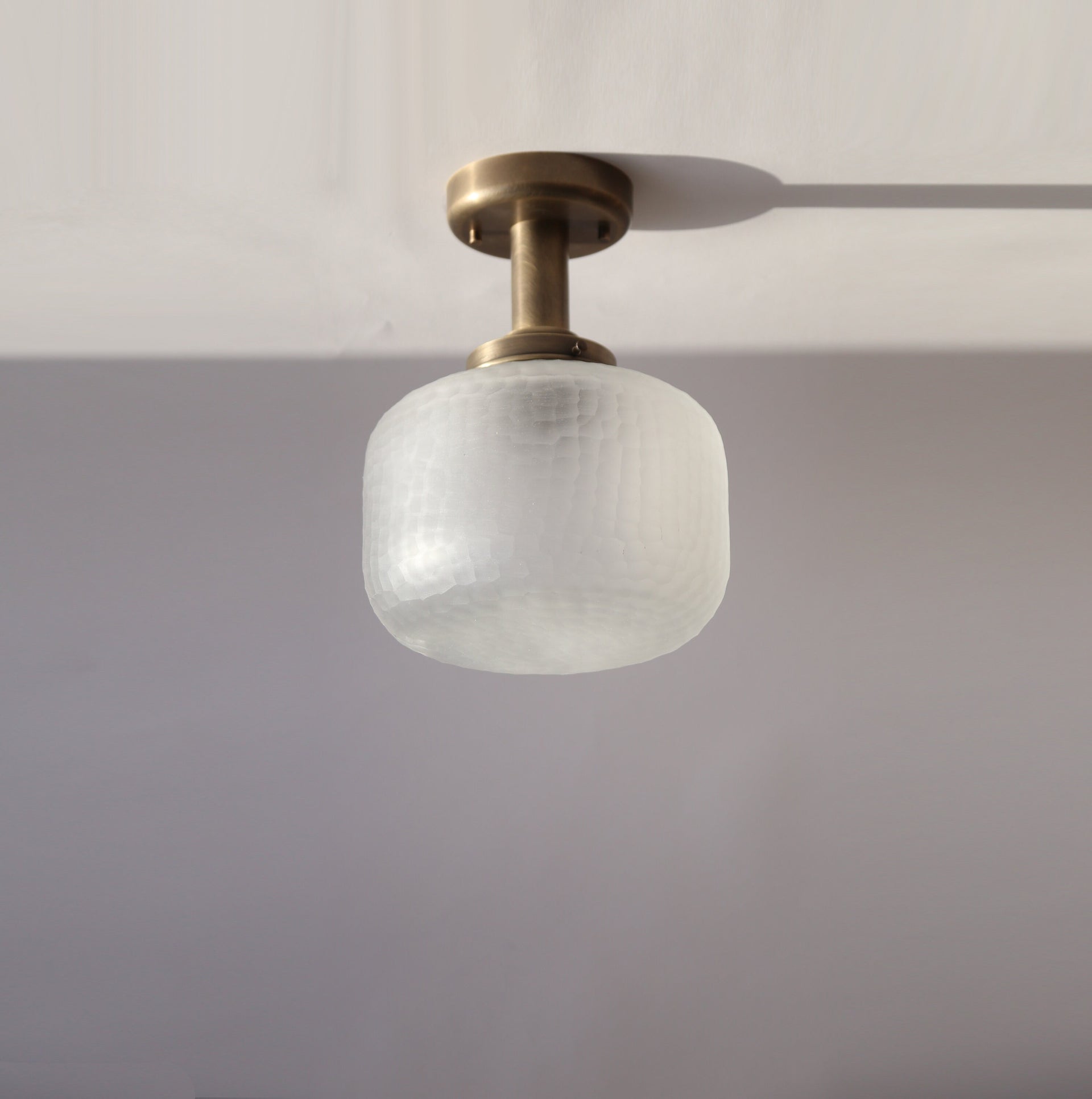 Cutting glass globe  Flush Mount Ceiling Light Fixture, Modern Globe Lighting Fixtures, Modern Brass Light Fixtures, UL Listed, No.0221