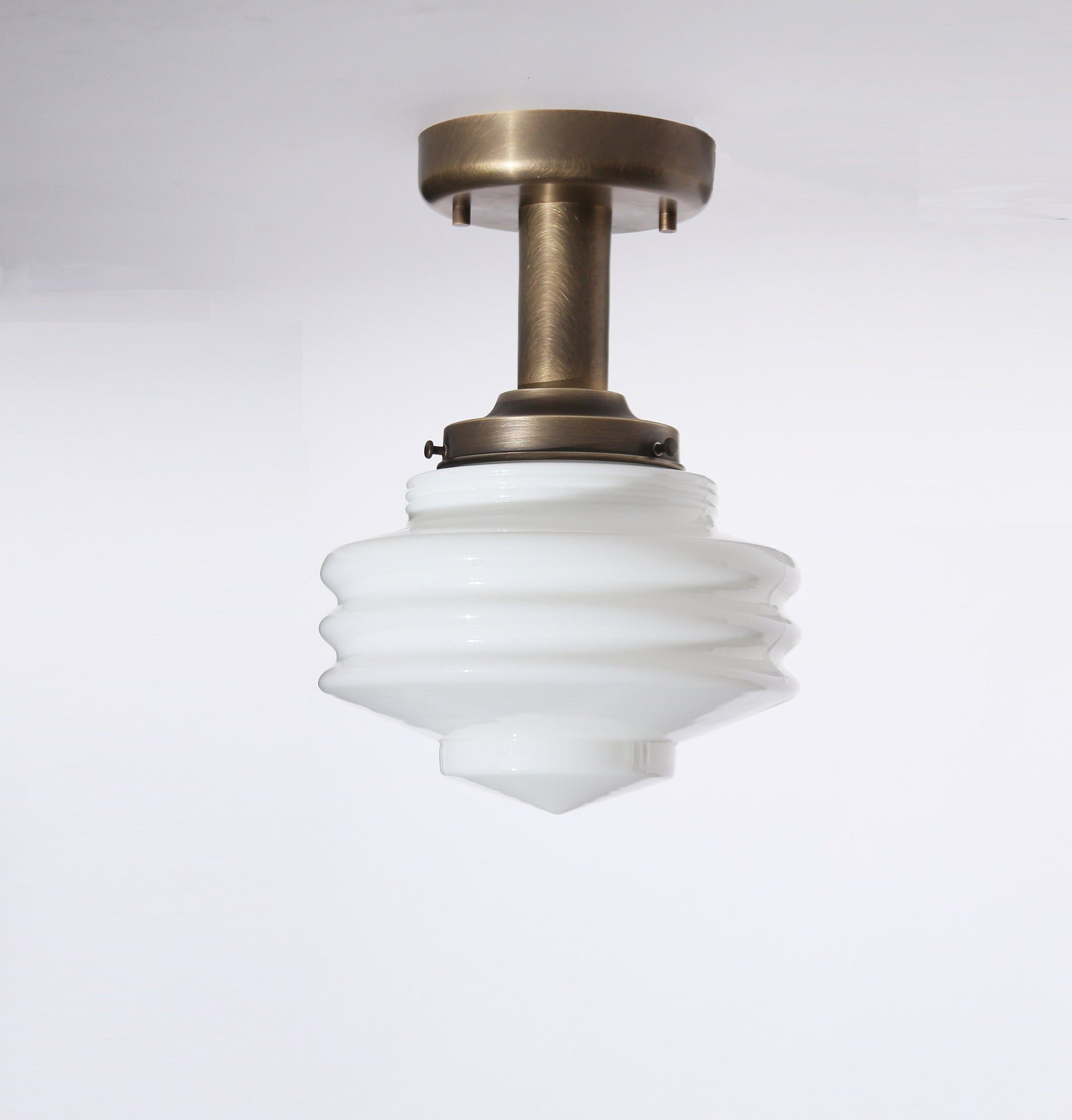 Semi-Flush Mount Ceiling Light Fixture - Mid Century Modern Globe Lighting Fixtures - Modern Brass Light Fixtures