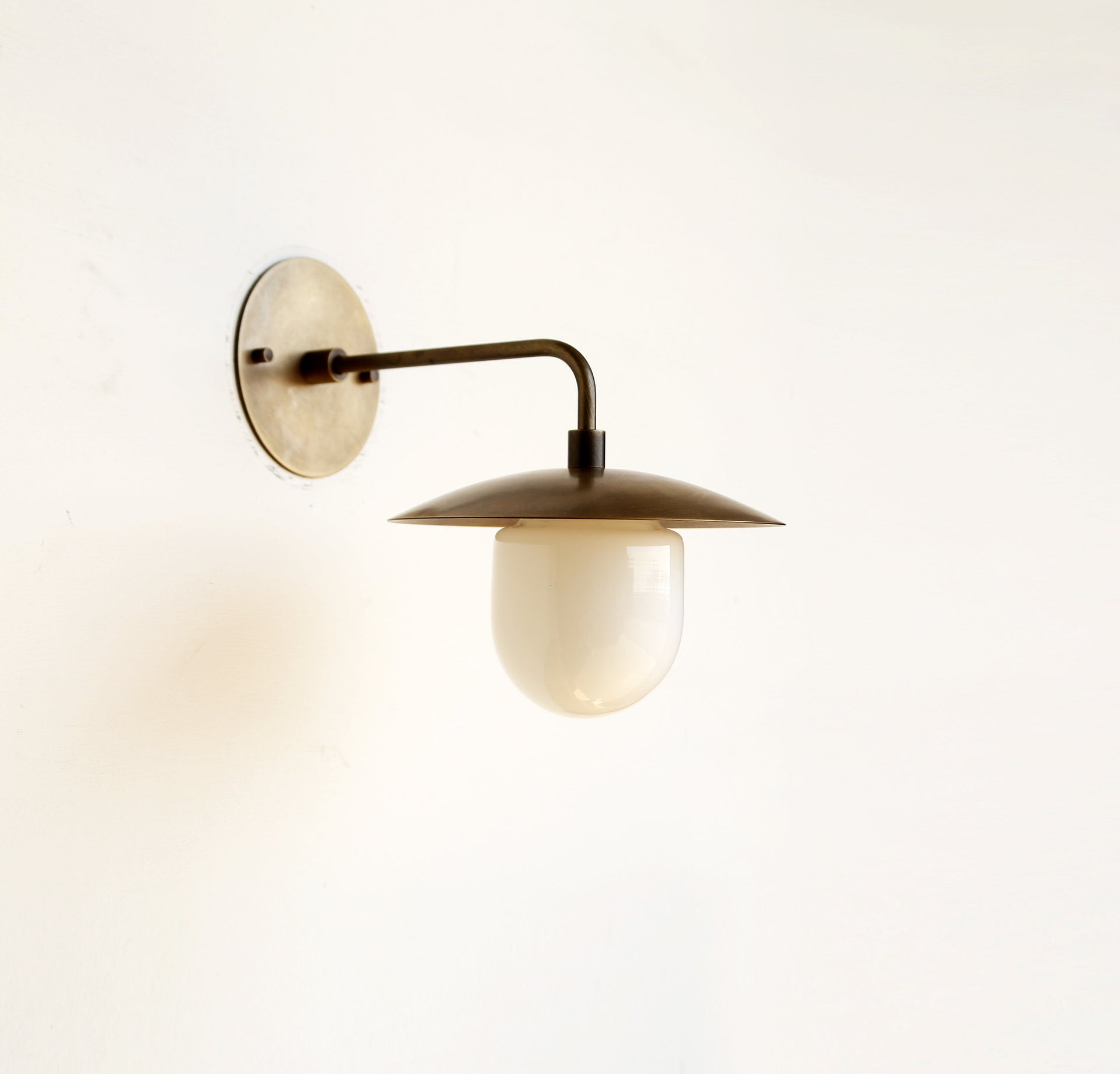 Solid Brass Wall Sconce  light with brass shade-Minimal Sconce Light- UL Listed NO. LM2 No.0137