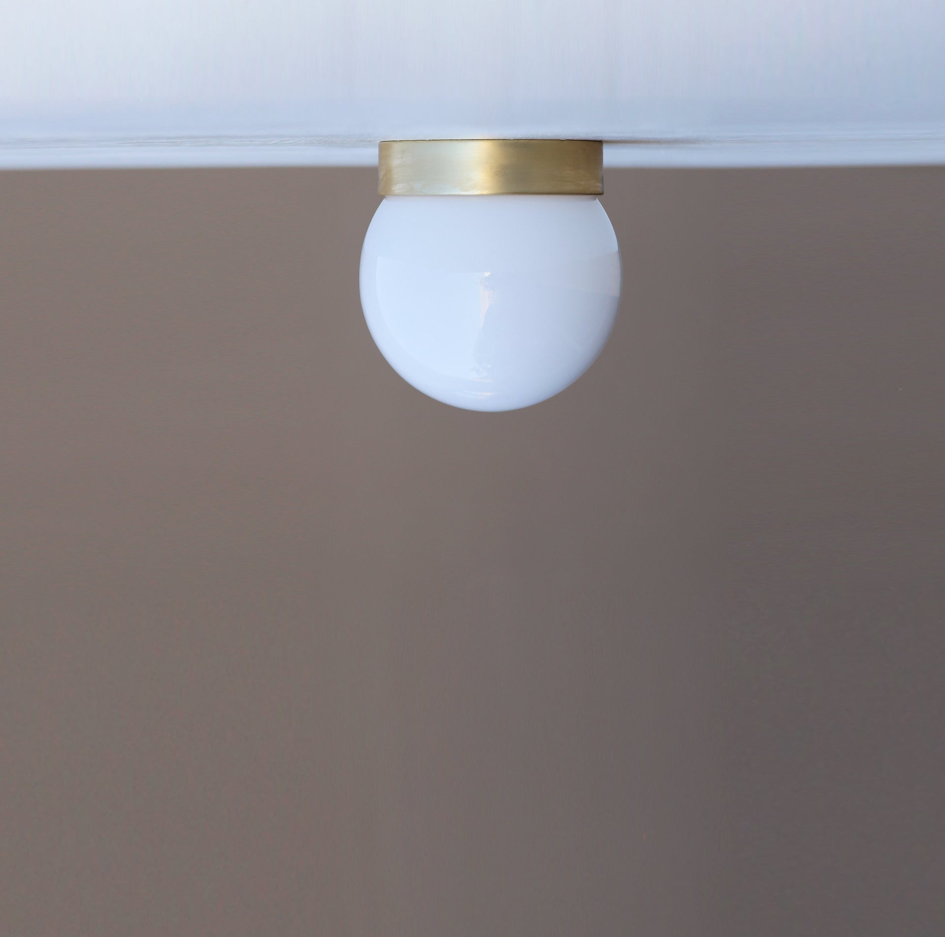 Flush Mount Ceiling/Wall Sconce  Light Fixture - Mid Century Modern Globe Lighting Fixtures - Modern Brass Light Fixtures