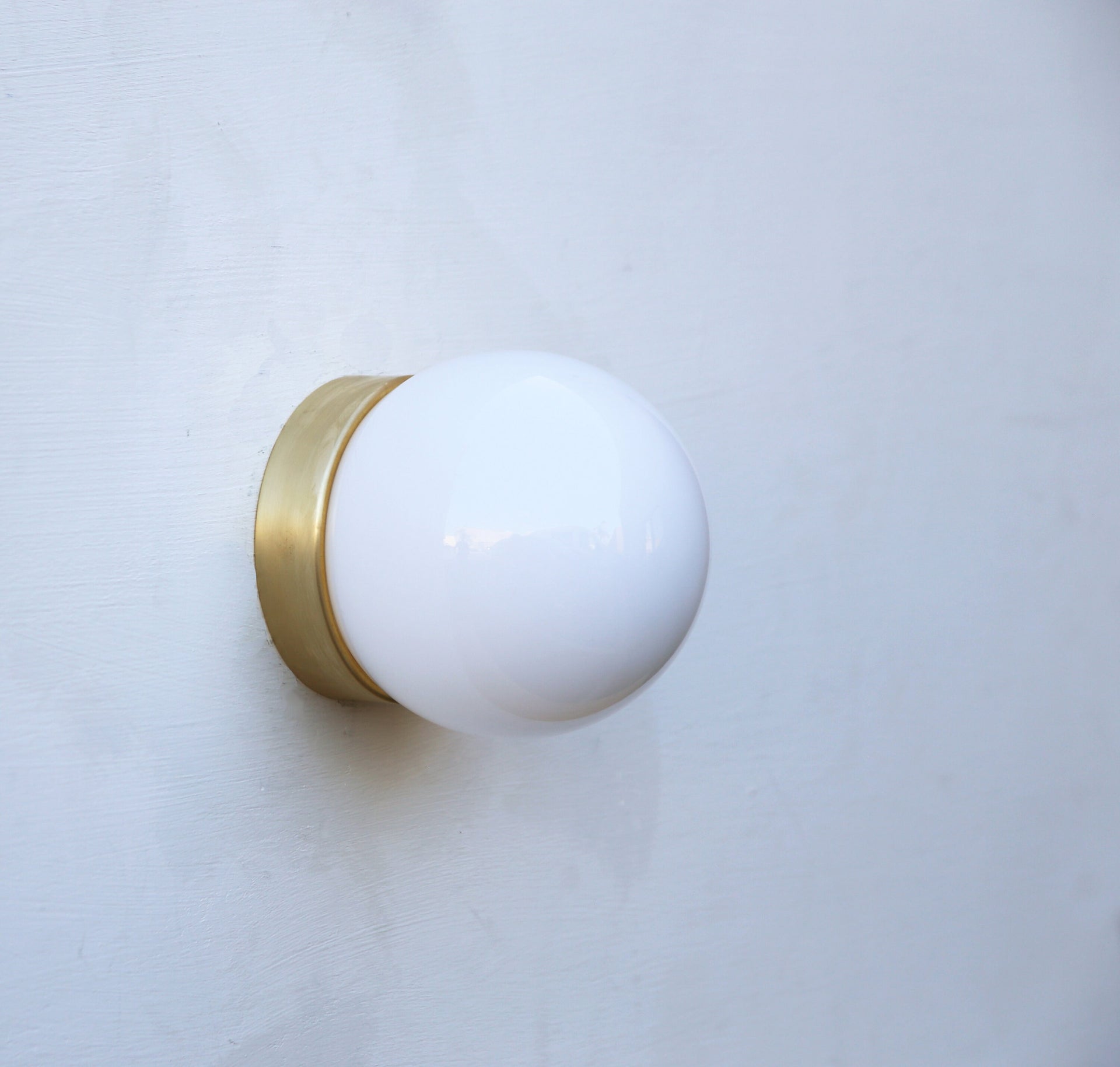 Flush Mount Ceiling/Wall Sconce  Light Fixture - Mid Century Modern Globe Lighting Fixtures - Modern Brass Light Fixtures