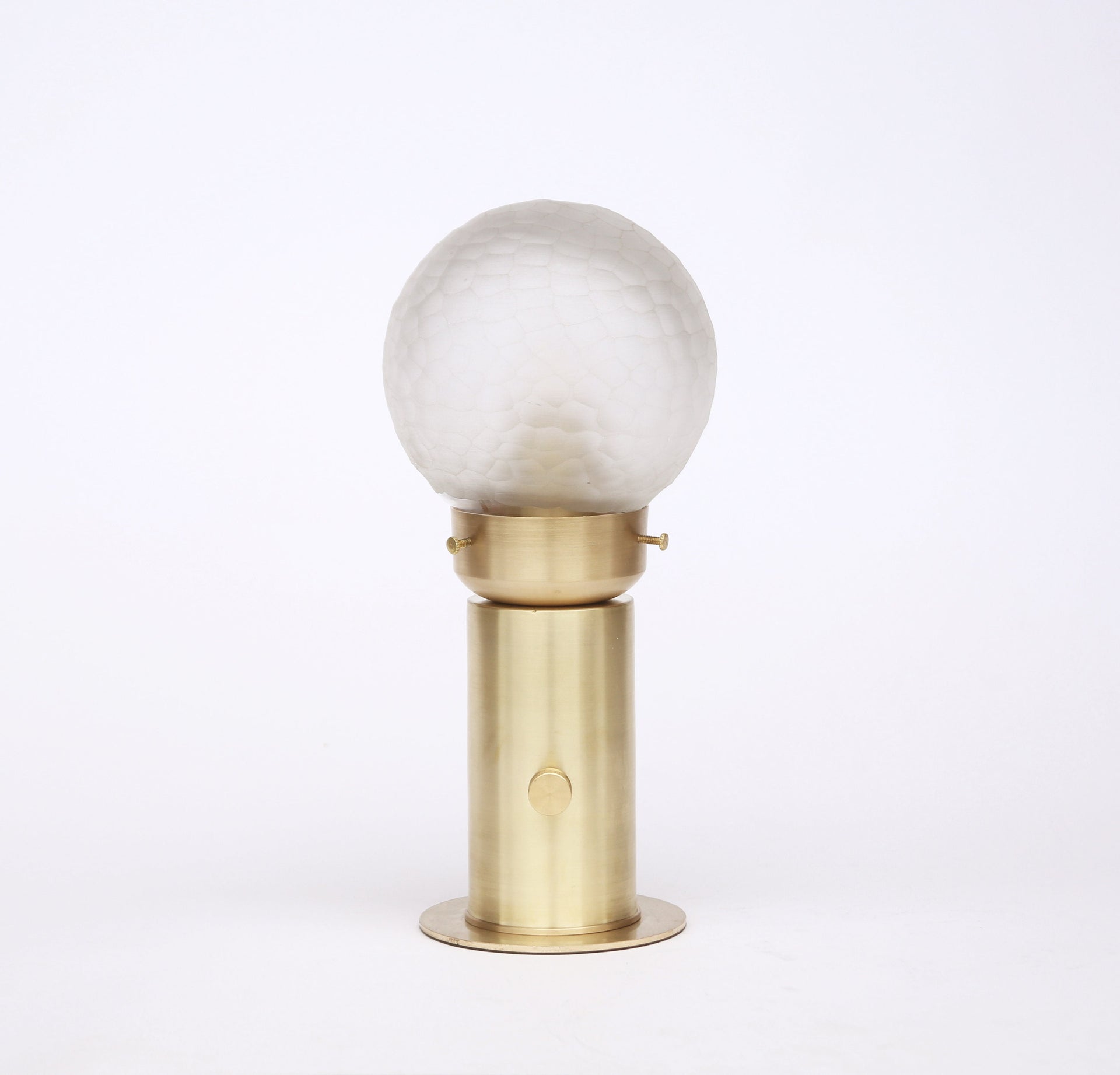 Brass Table Lamp, Decorative Table lamp, Table lamp with Glass-cutting shade