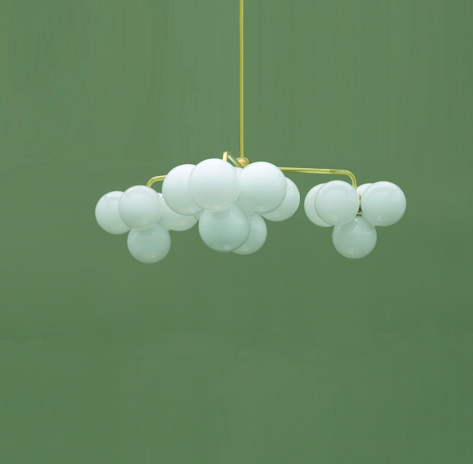 Grapes Cluster  Light, Brass  Chandelier, Glass Shade Chandelier.