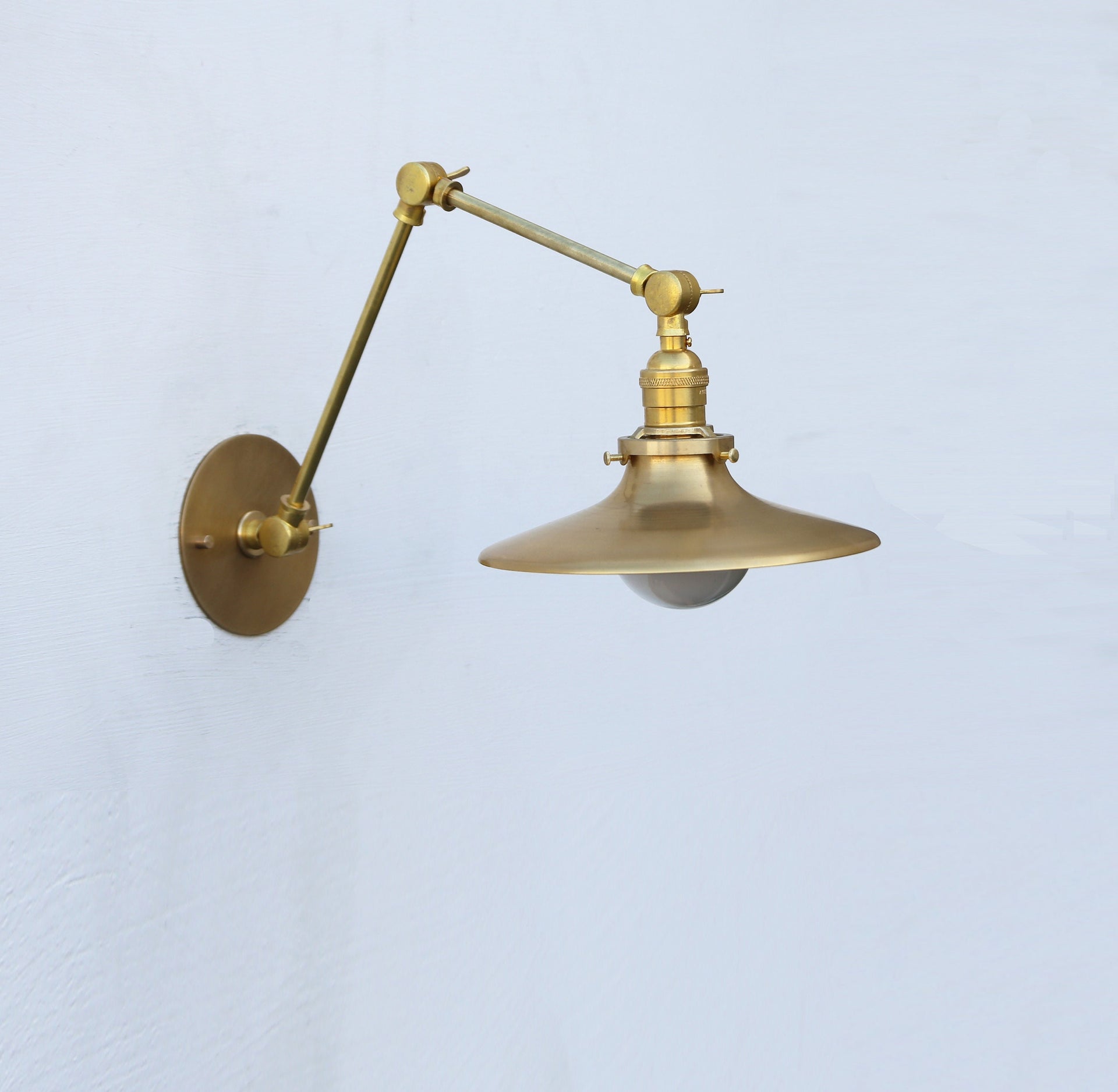 Brass  Adjustable Wall Sconce  light, Solid Brass Swivel Wall Sconce  light