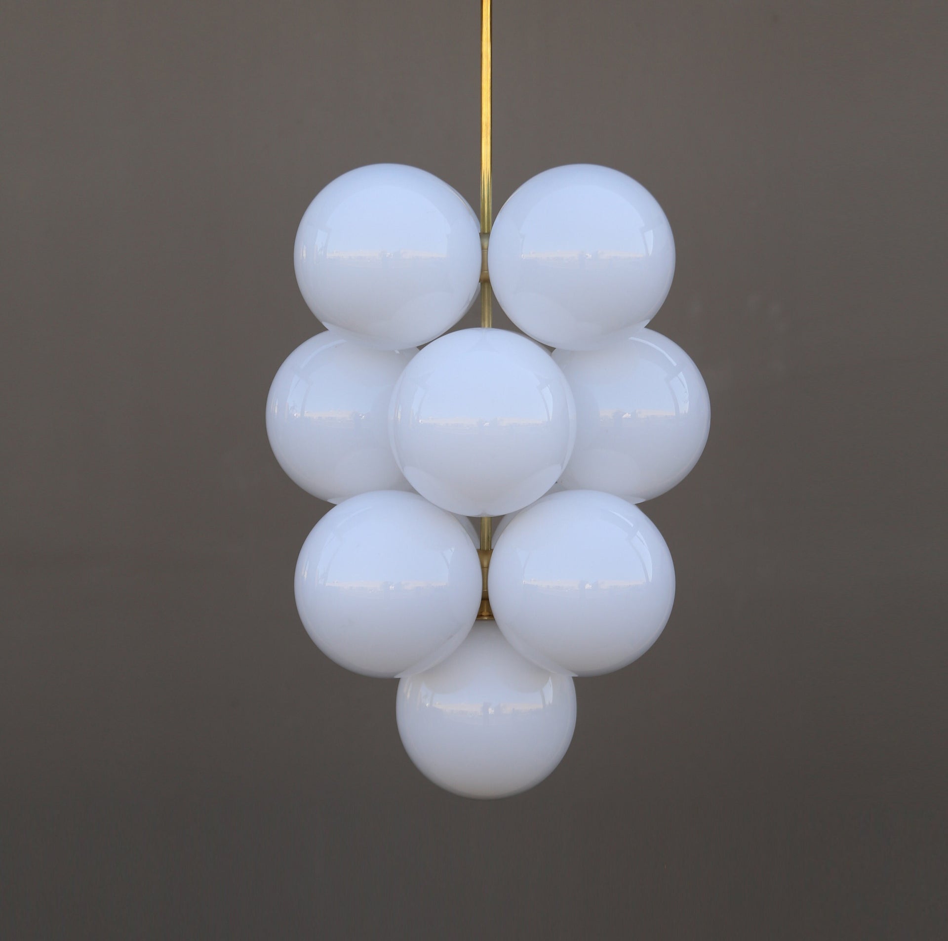 Grapes Cluster  Light, Brass  Chandelier, Glass Shade Chandelier.