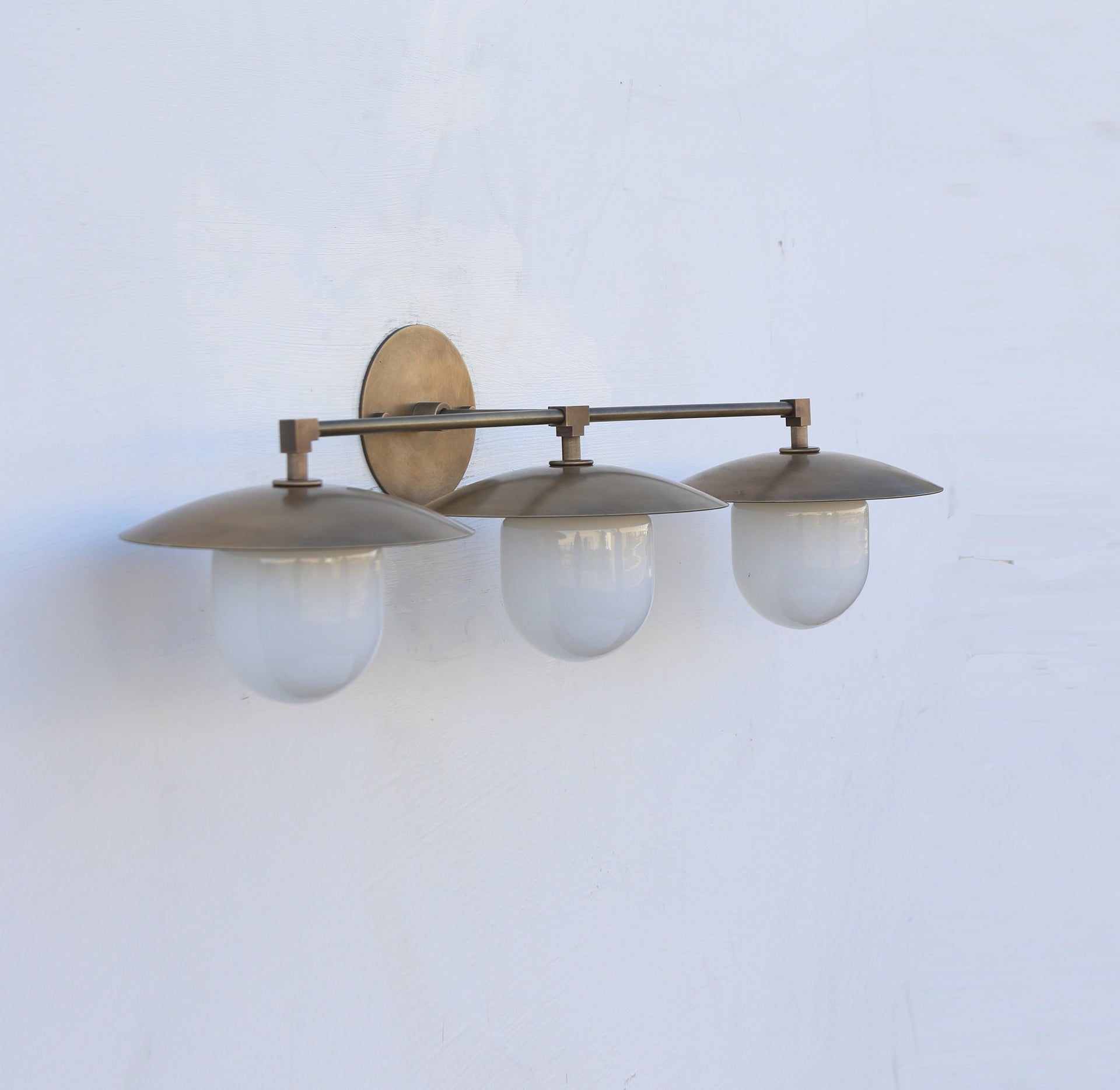 Solid Brass Wall Sconce  light with brass shade-Minimal Sconce Light-LM2
