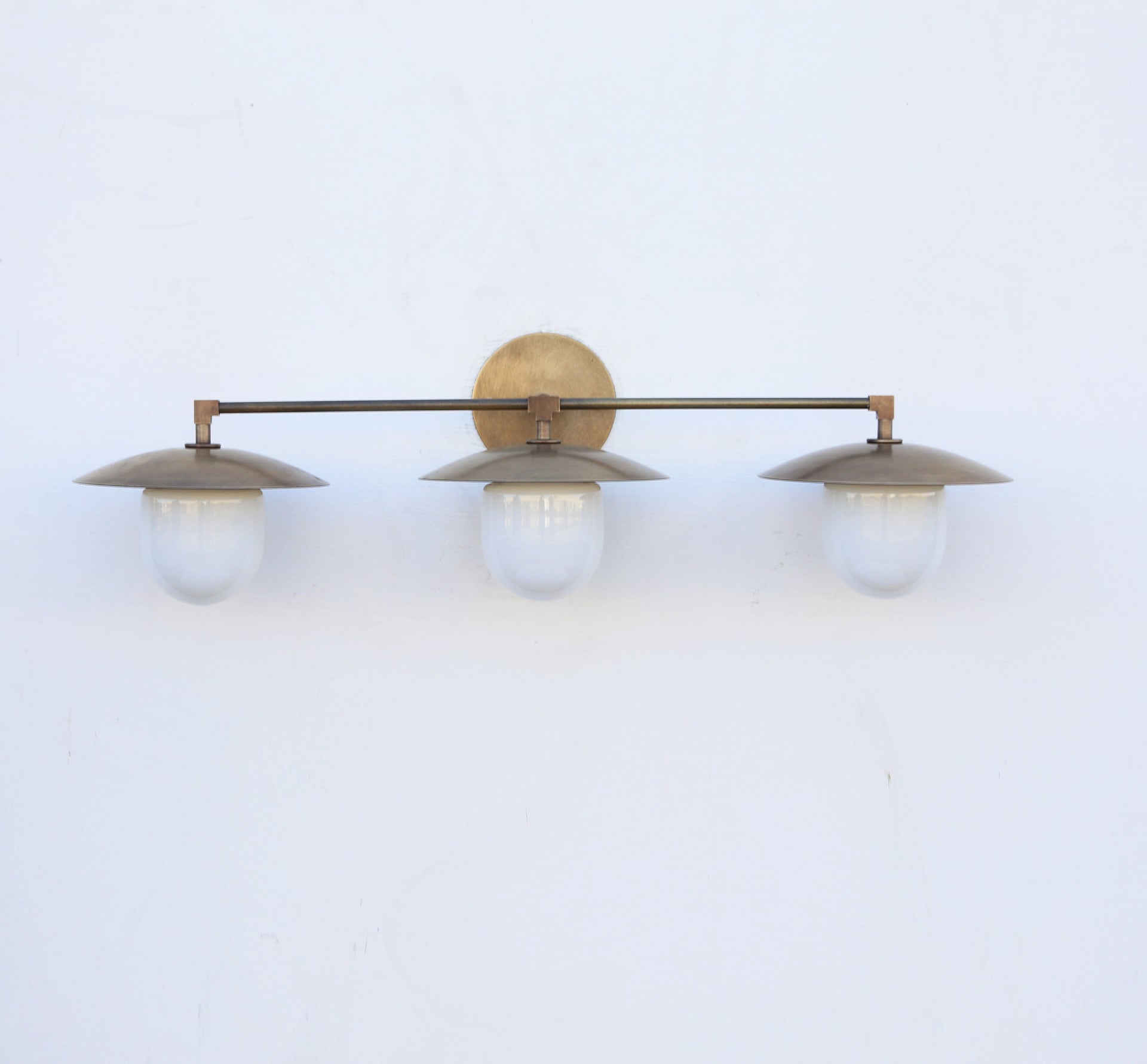 Solid Brass Wall Sconce  light with brass shade-Minimal Sconce Light-LM2