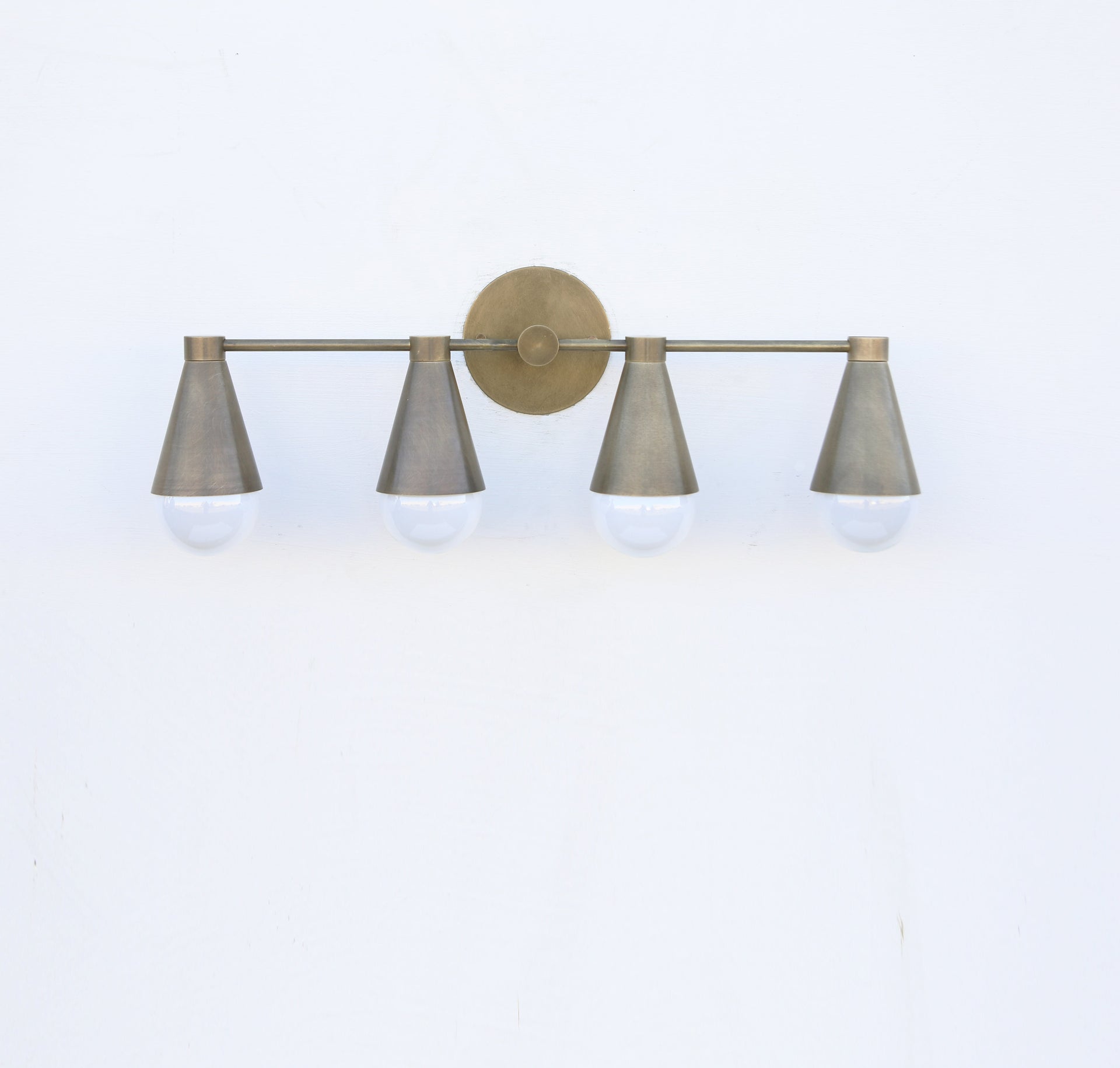 Brass Wall Sconce  light, Modern brass light,  Un-lacquered  brass wall sconce light, Minimal Sconce Light