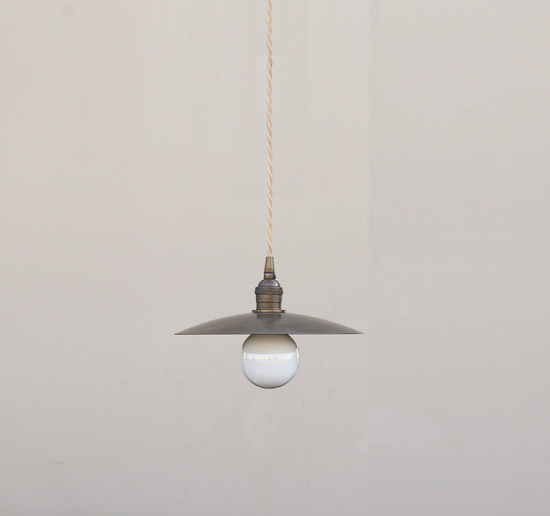 Brass Pendant light - Kitchen Island light with 16" brass shade, UL Listed No.0029