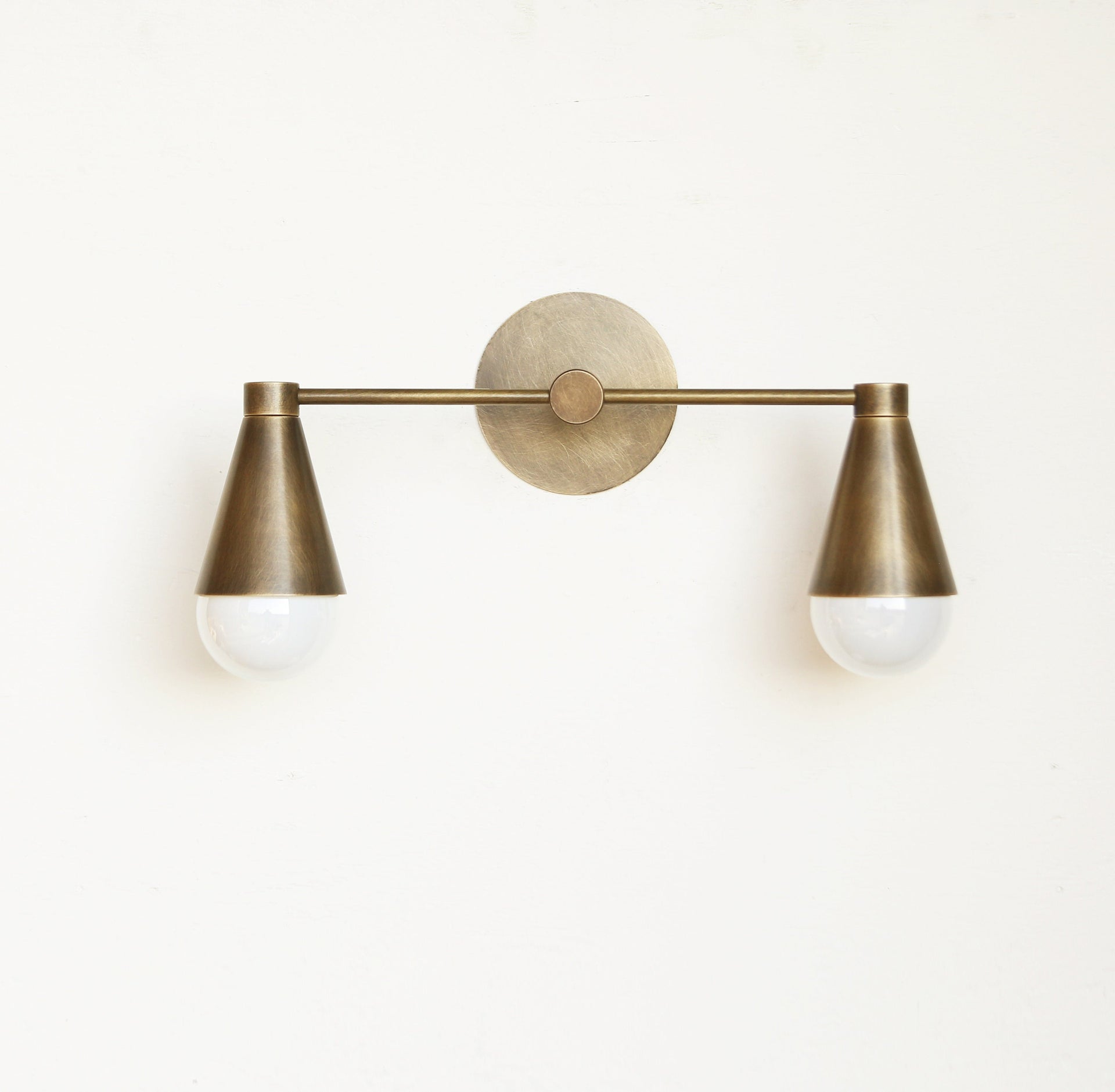 Brass Wall Sconce  light, Modern brass light,  Un-lacquered  brass wall sconce light, Minimal Sconce Light