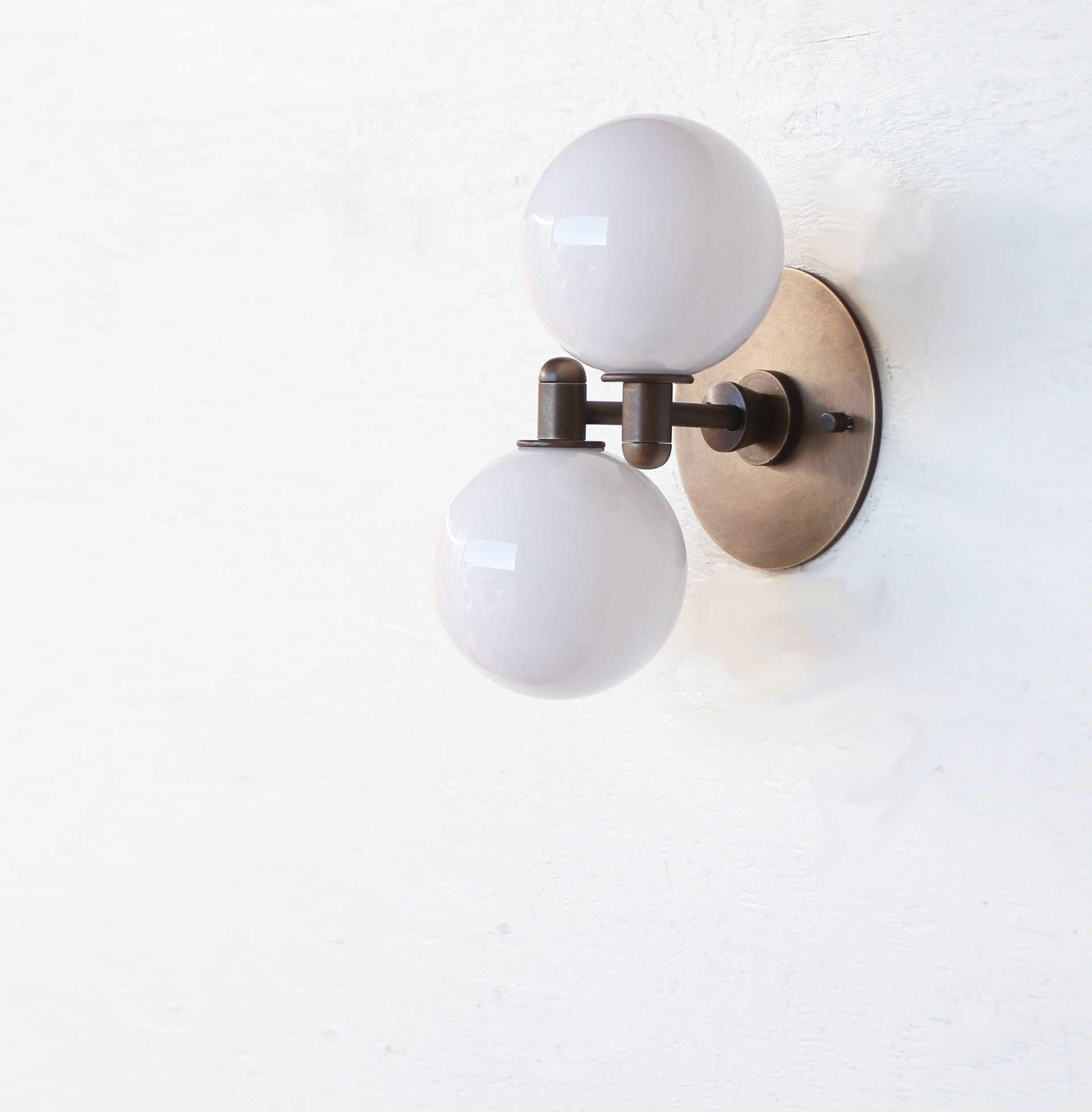 Double-shade Brass Wall Sconce light, 4" Shade modern brass light, Wall sconce light, Double-shade wall sconce Light