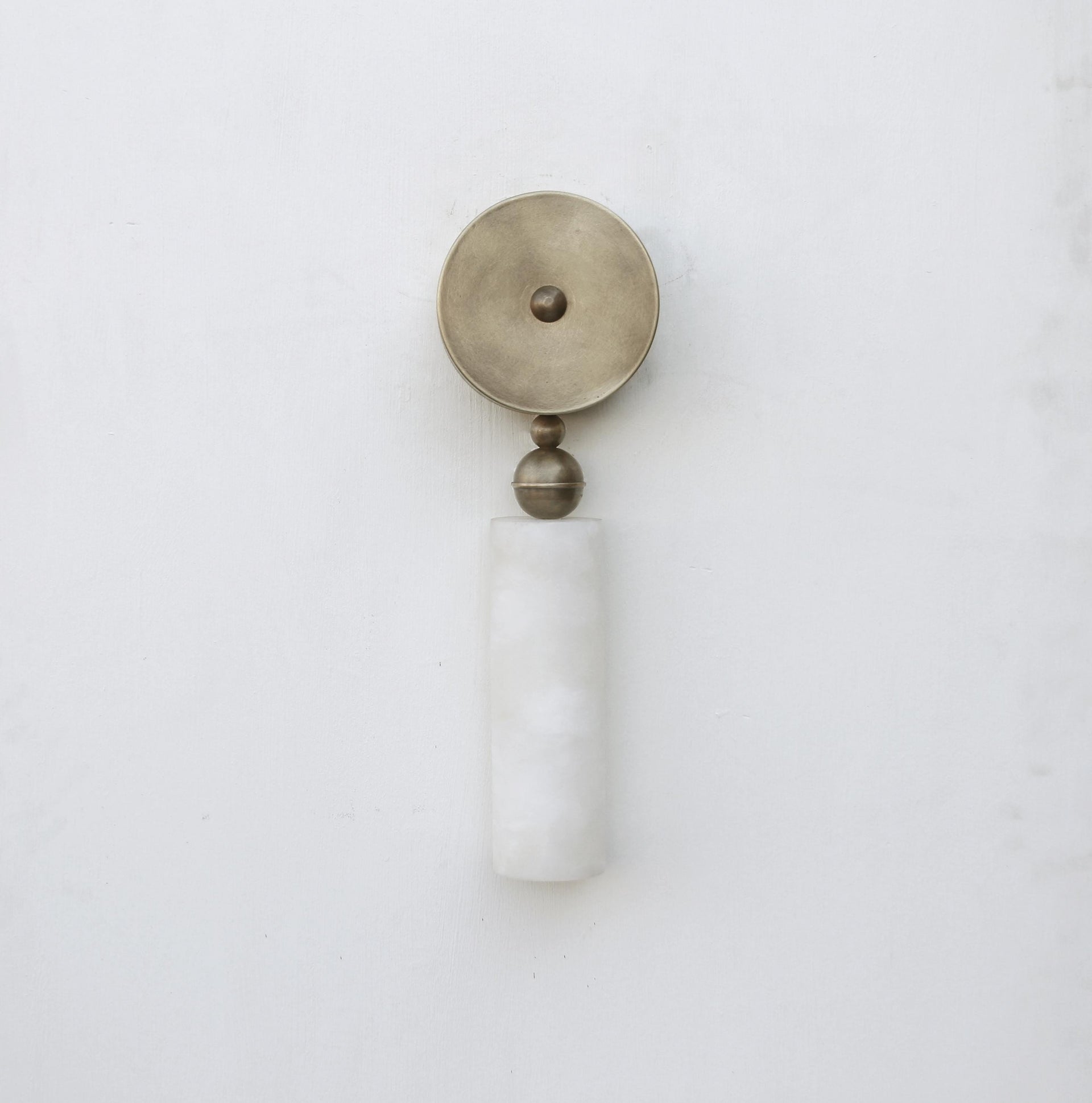 Brass  Wall Sconce light - Brass Wall Sconce Light- Brass Wall Sconce with Alabaster Shade, UL listed No.0089