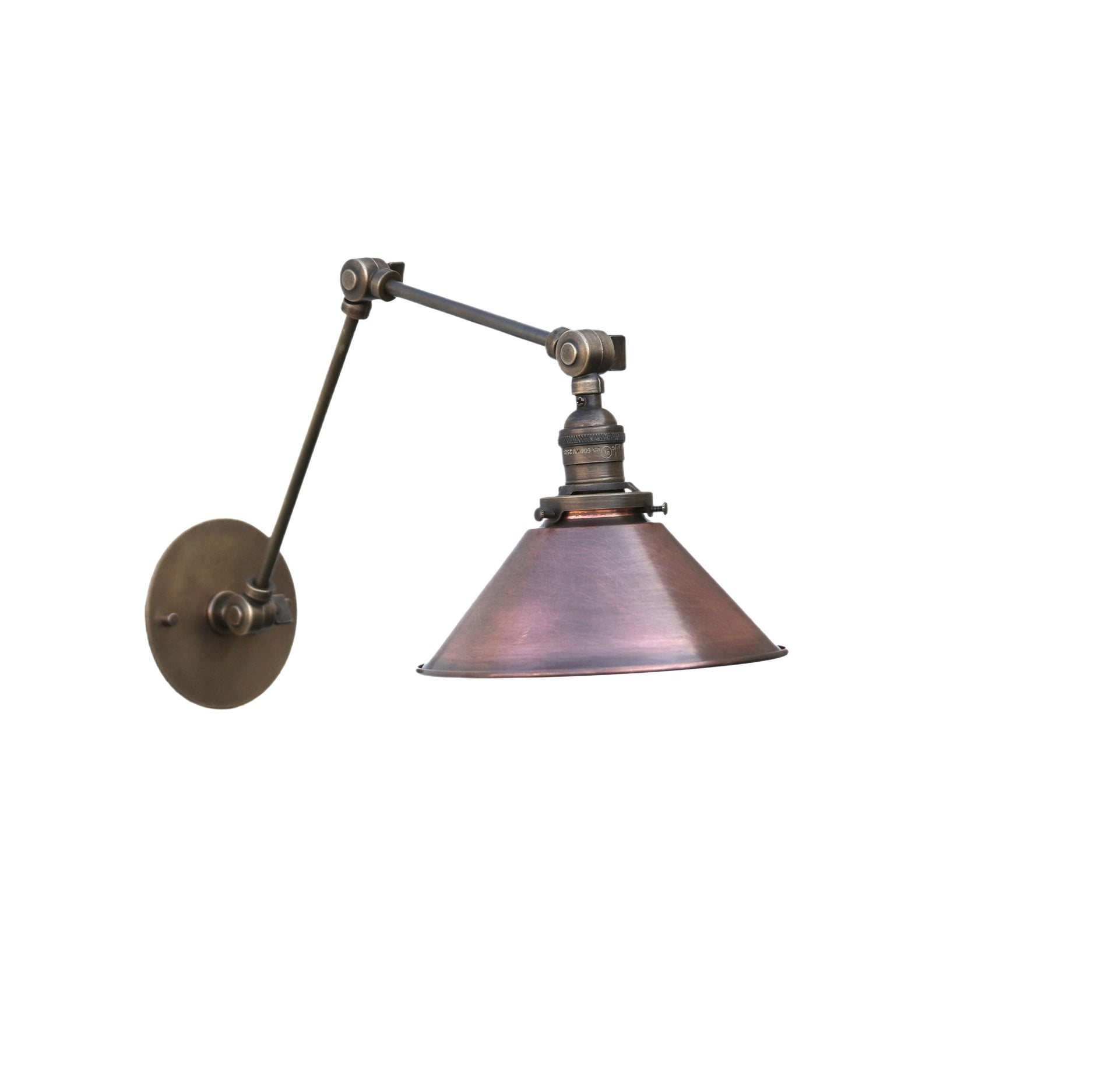 Brass Adjustable Wall Sconce light, Solid Brass Swivel Wall Sconce light, UL Listed No.0366