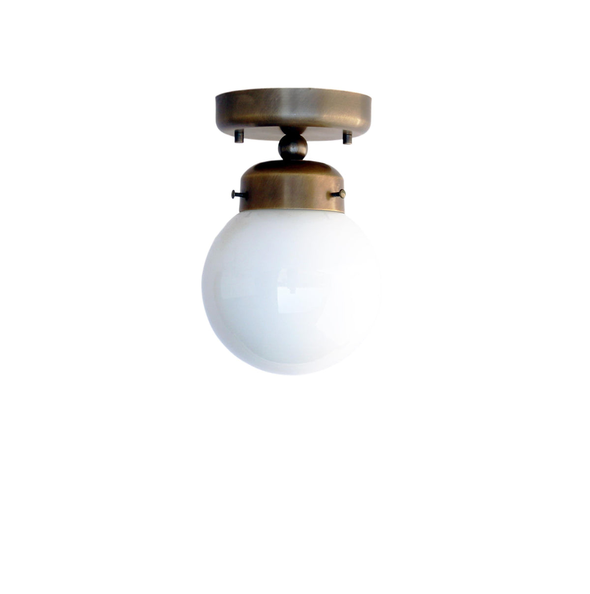 Flush Mount Ceiling Light Fixture - Mid Century Modern Globe Lighting Fixtures - Modern Brass Light Fixtures, UL Listed, No.0773