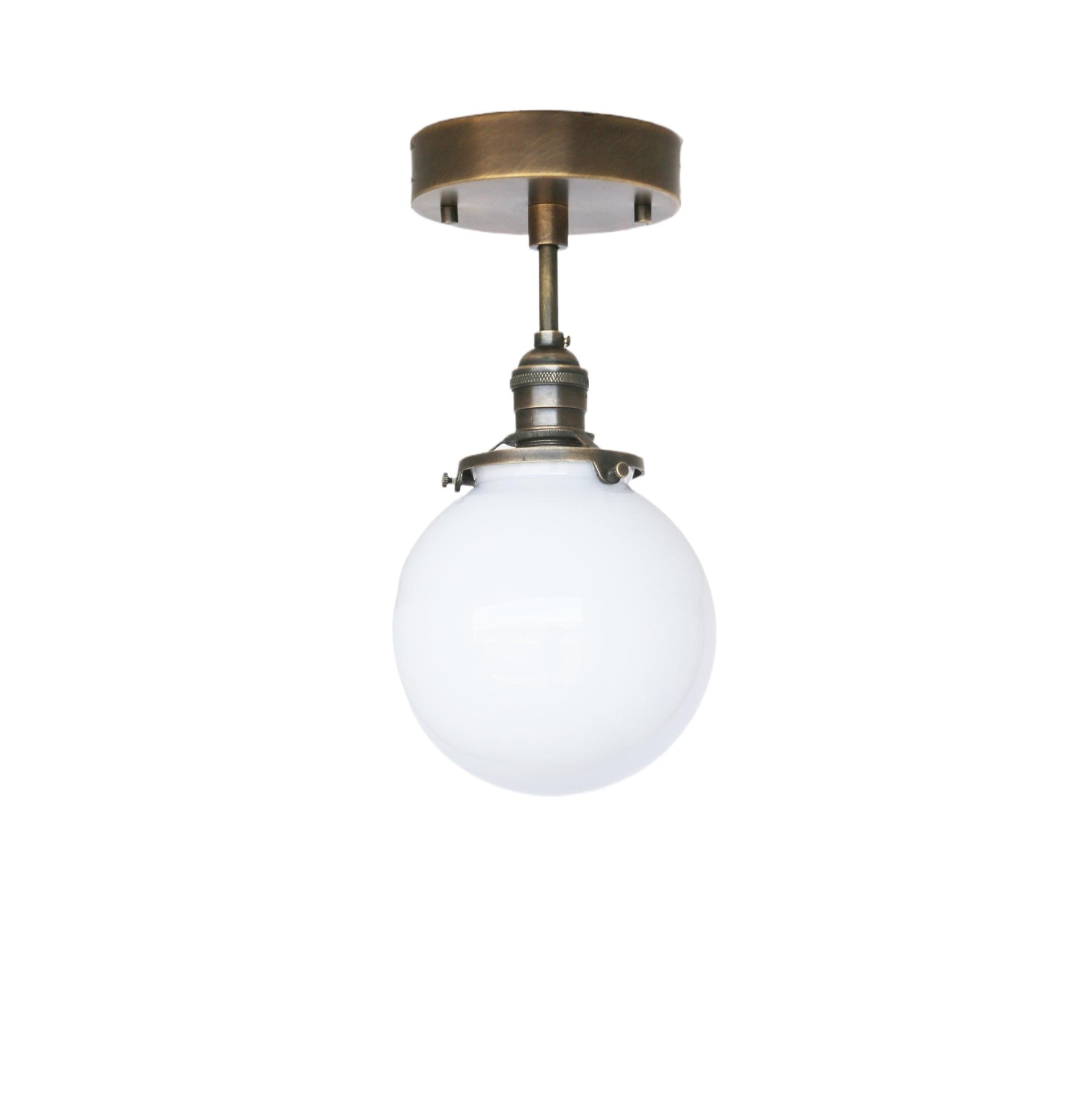 Semi-Flush Mount Ceiling Light Fixture,  Modern Globe Lighting Fixtures,  Modern Brass Light Fixtures, UL Listed, No.0182