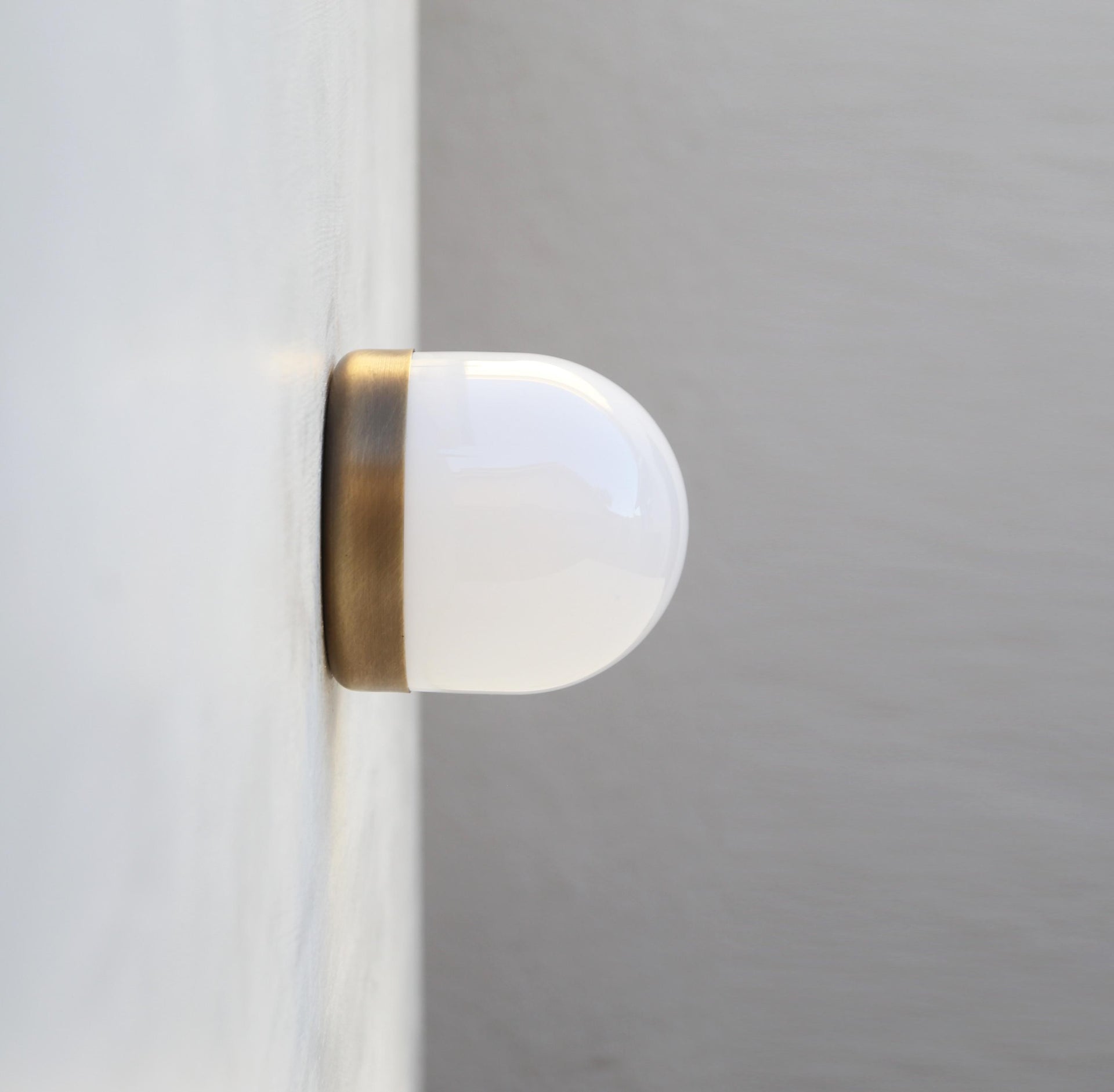 Wall Sconce/Flush mount Ceiling  Light, Mid Century Wall Sconce/Ceiling   Light with white glass  shade- No. DA-LM