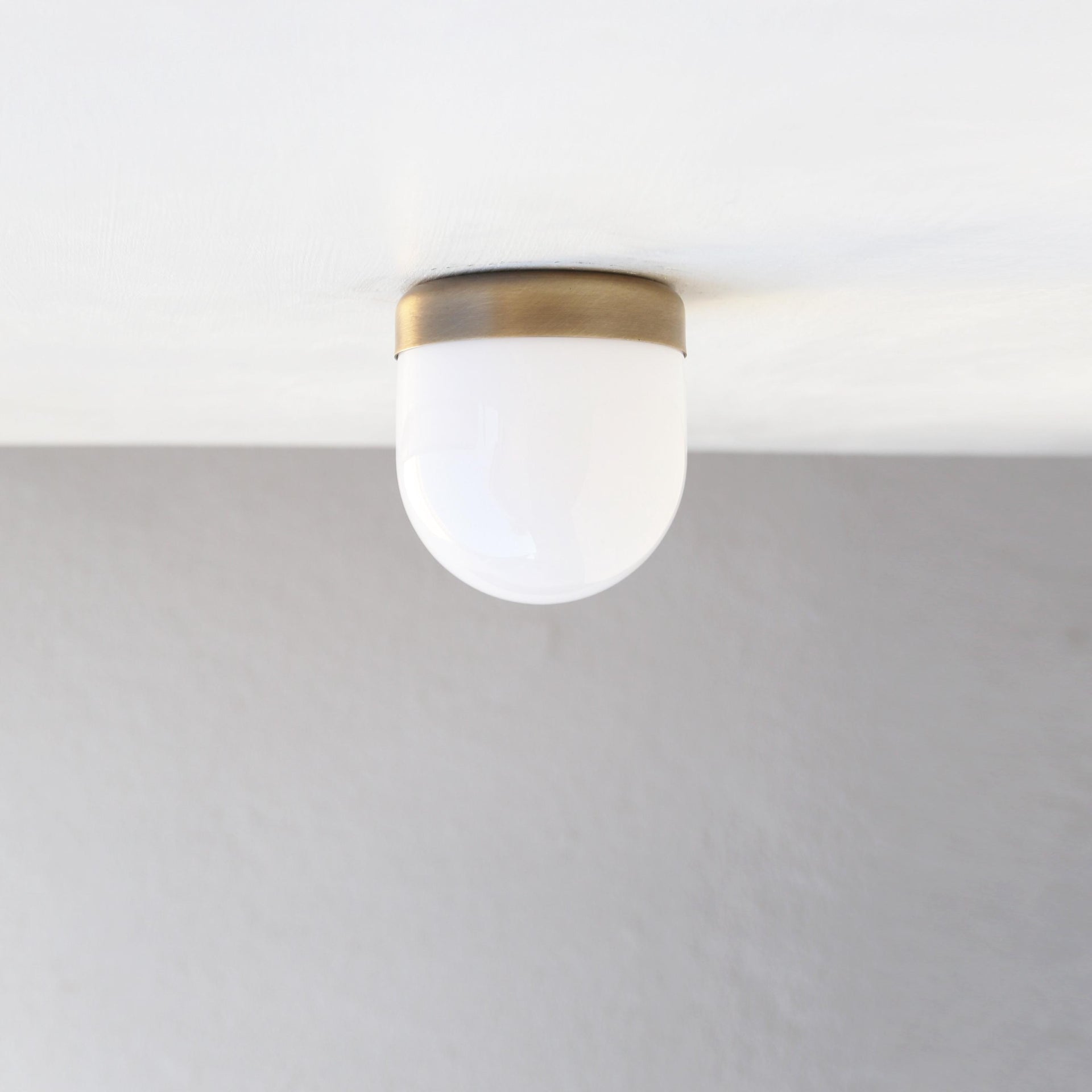 Wall Sconce/Flush mount Ceiling  Light, Mid Century Wall Sconce/Ceiling   Light with white glass  shade- No. DA-LM