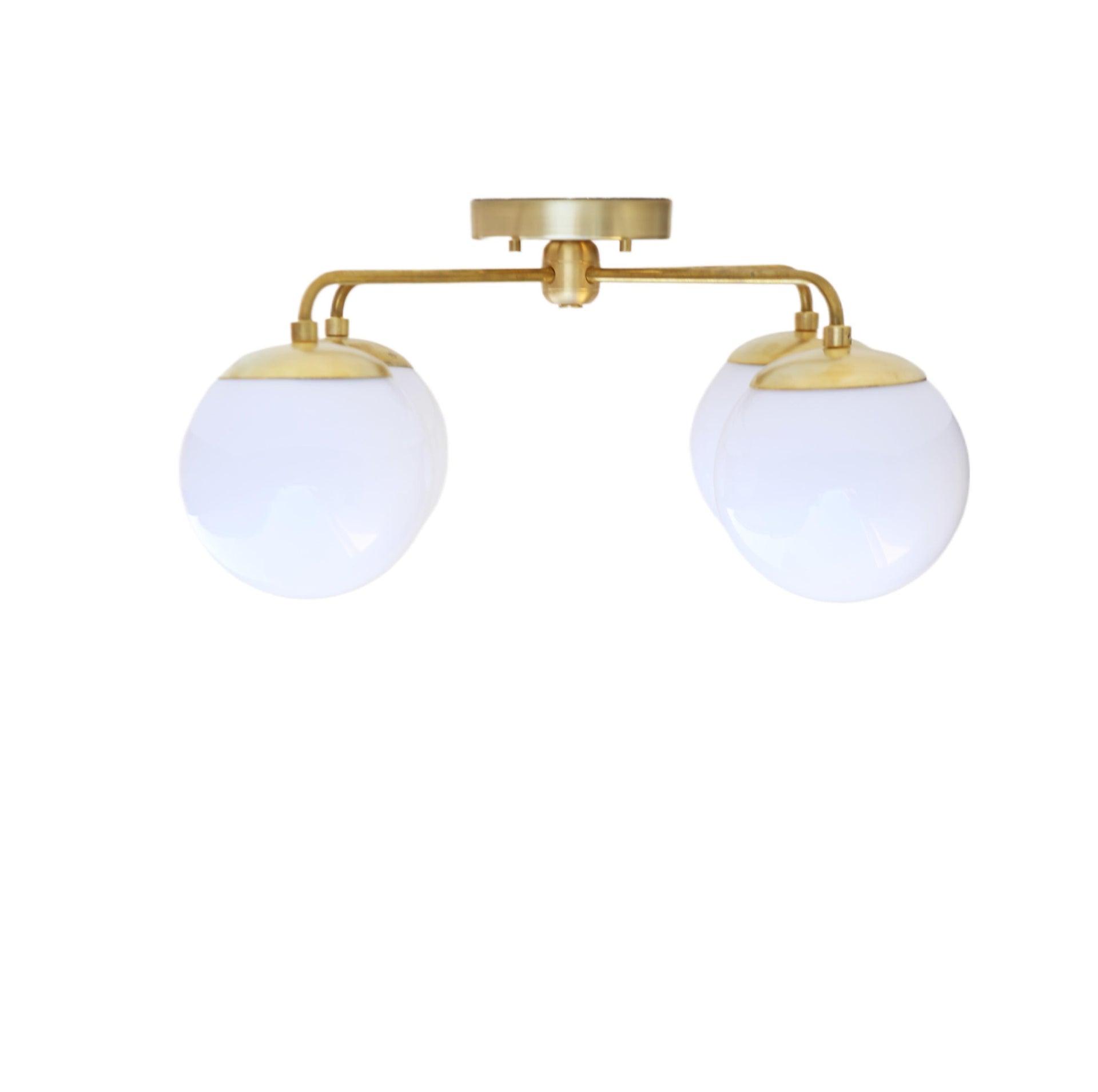Semi- Flush Mount Ceiling Light Fixture - Mid Century Modern  Lighting Fixtures - Modern Brass Light Fixtures
